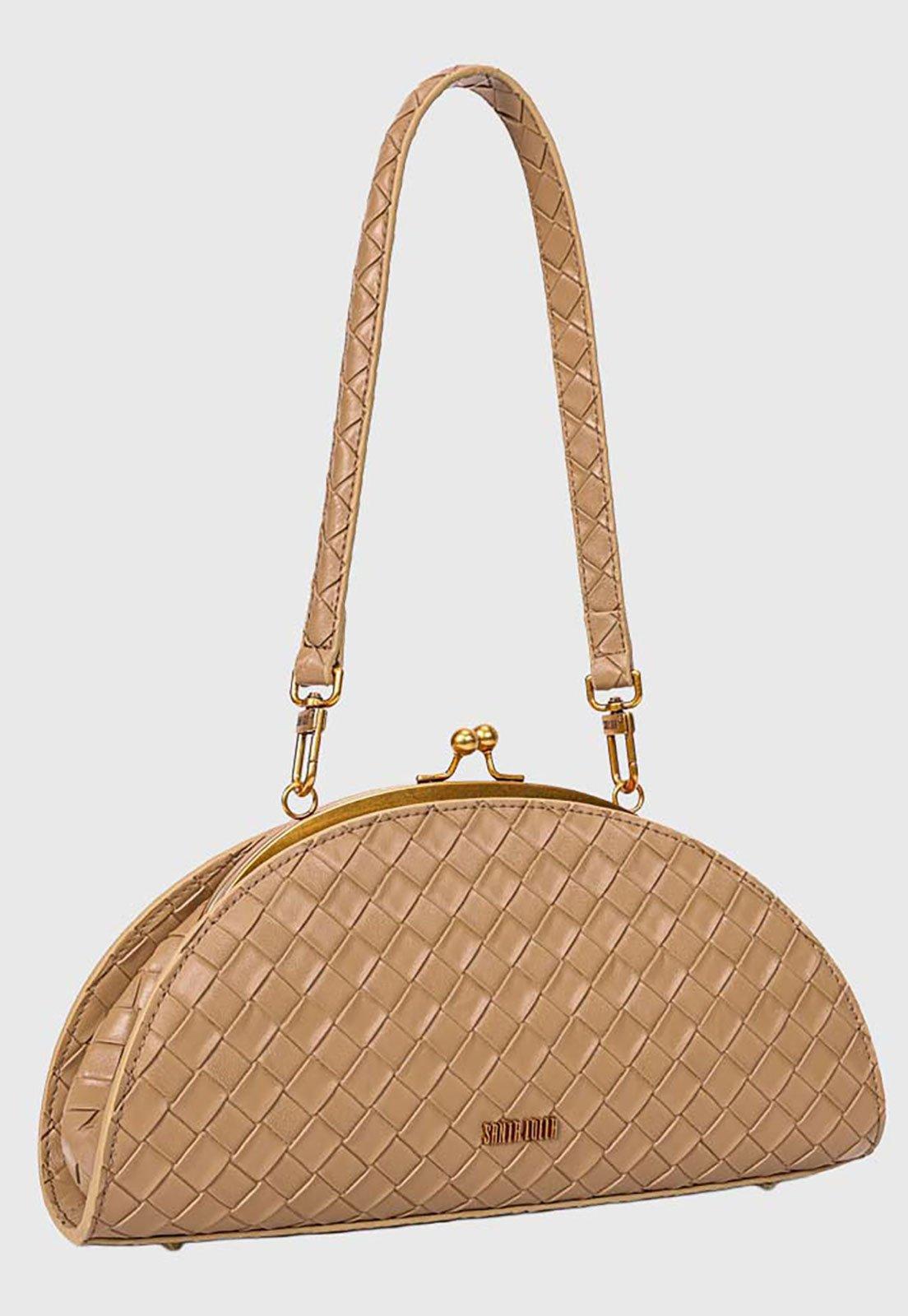 Bolsa Feminina Santa Lolla Trançada Bege