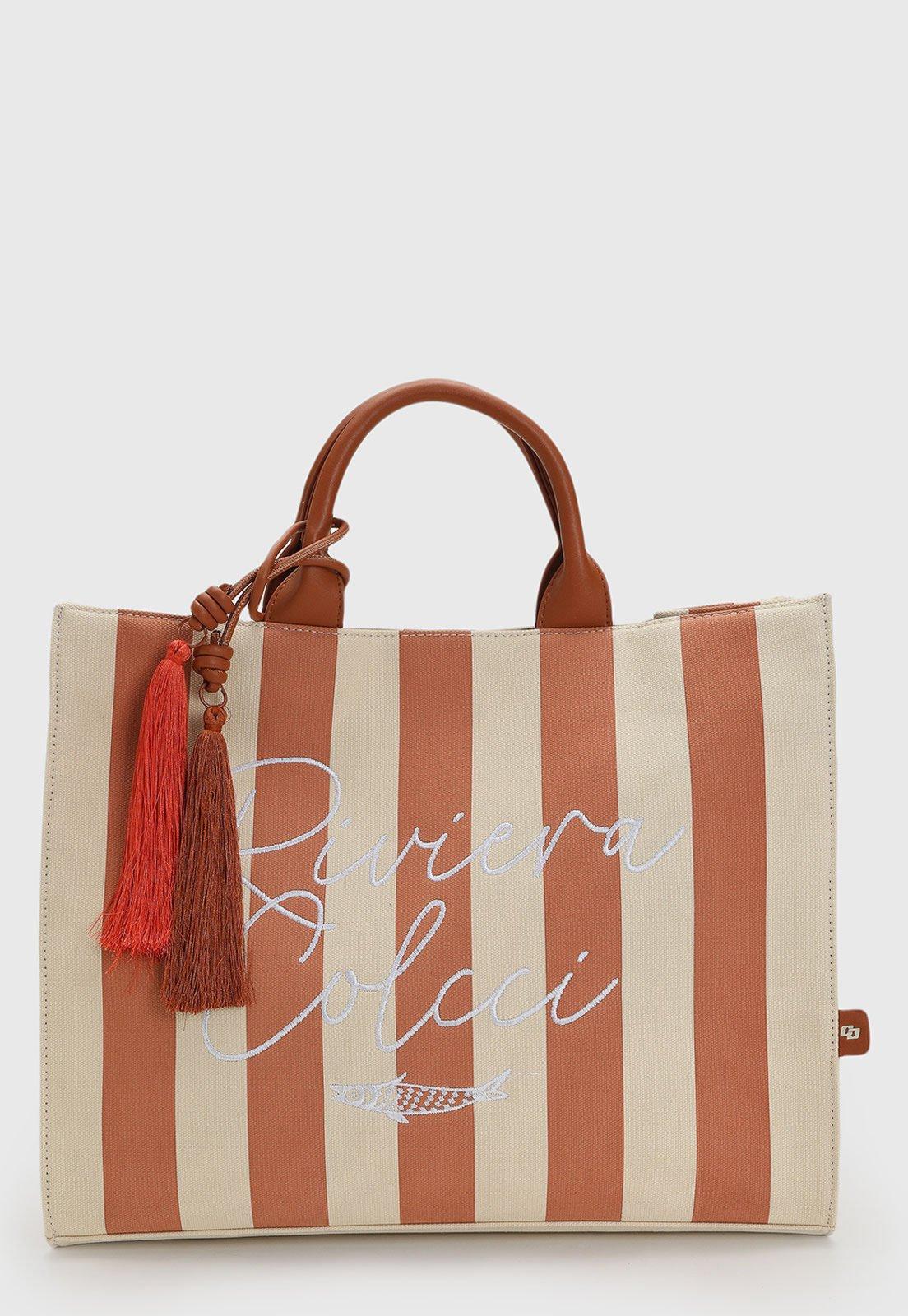 Bolsa Feminina Colcci Riviera Listrada Caramelo