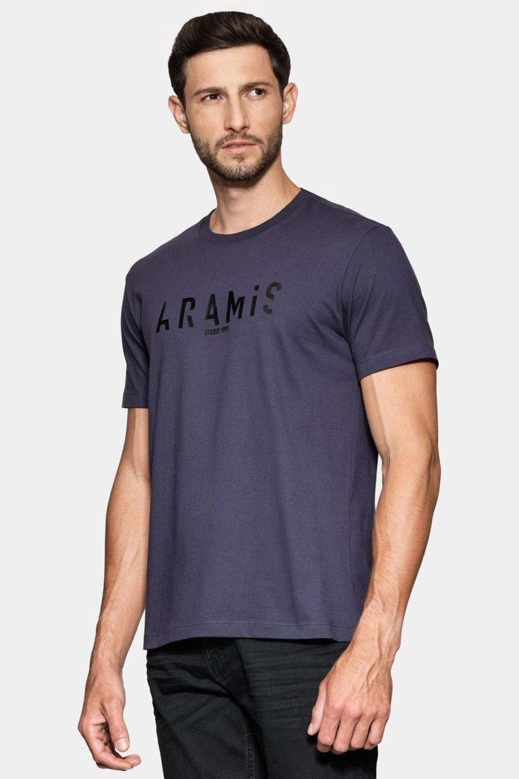 Camiseta Manga Curta Estampa Aramis Geometrico Navy