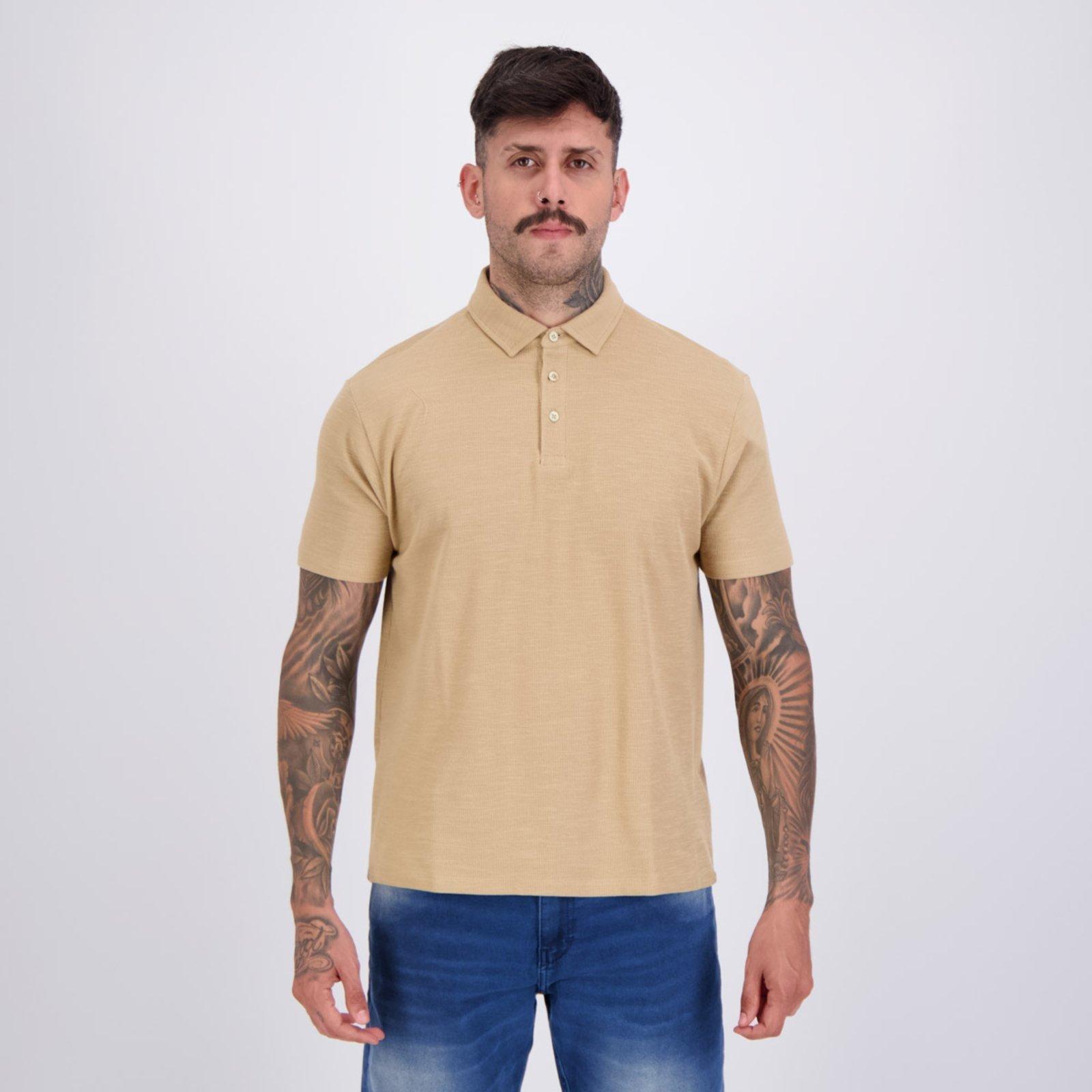 Polo Aramis Malha Tricot Bege
