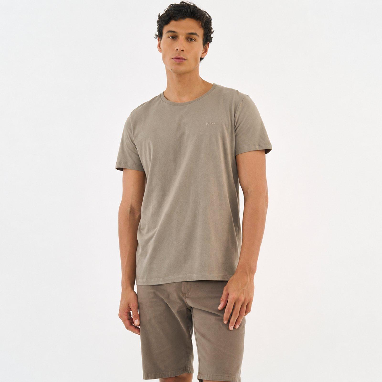 Camiseta Masculina Colcci Verde Biosphere Logo Bordado Original