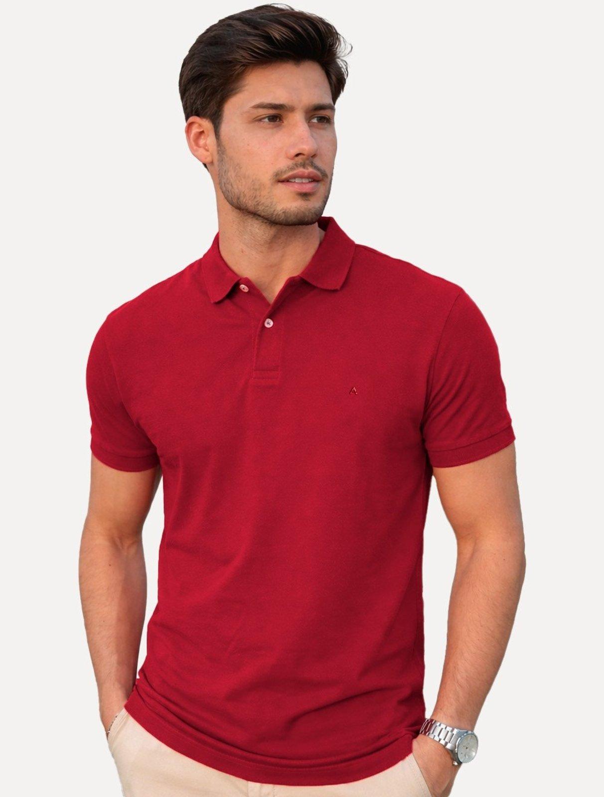 Polo Aramis Masculina Basic Piquet Vermelho