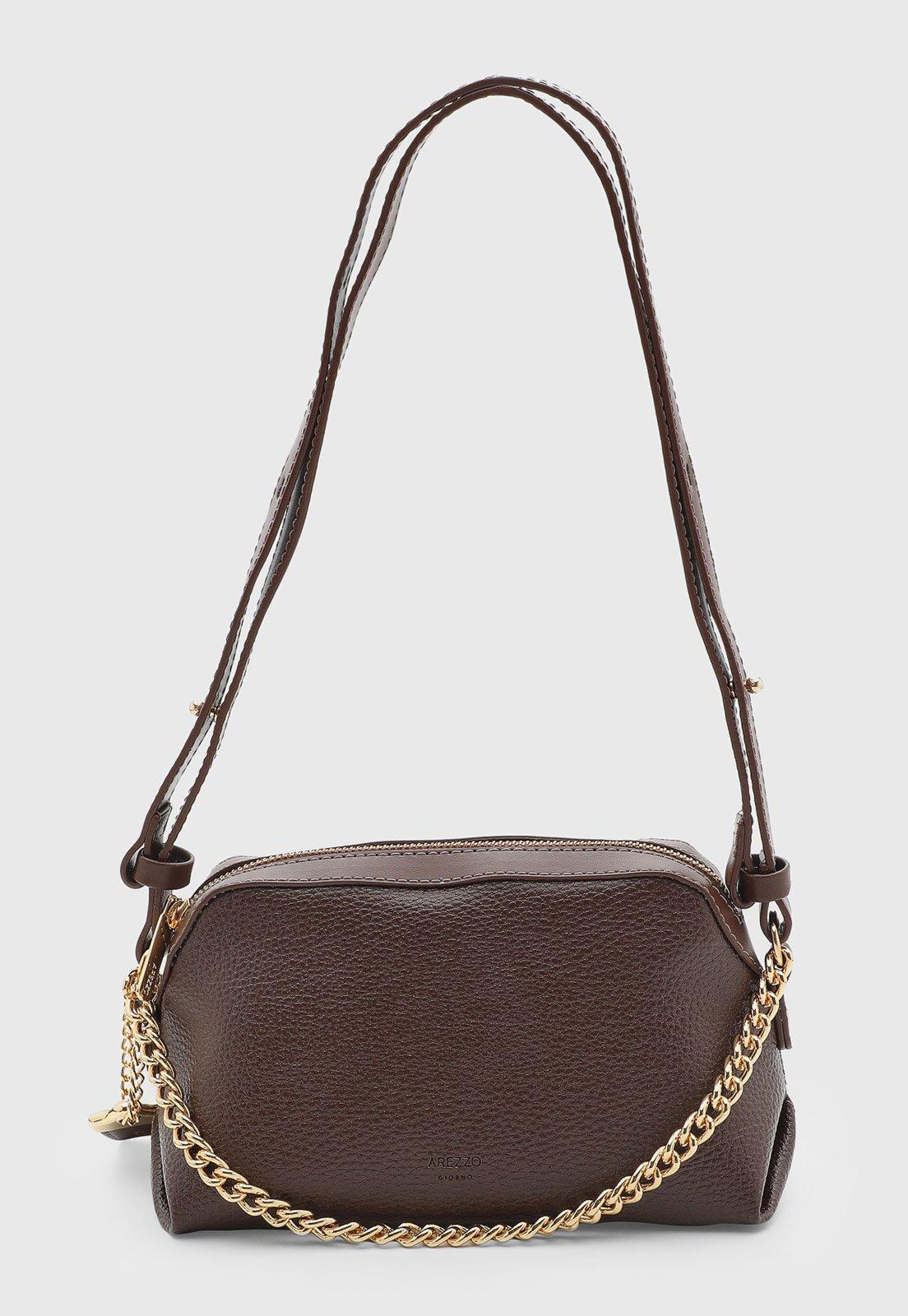 Bolsa Feminina Arezzo Textura Corrente Marrom