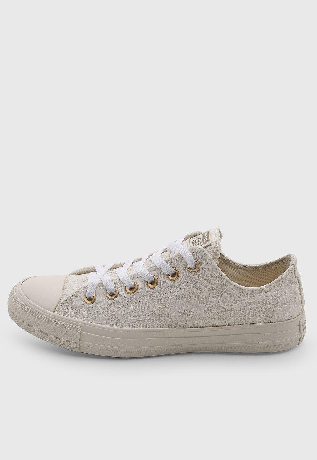 Tênis Feminino Converse Chuck Taylor All Star Renda Off-White