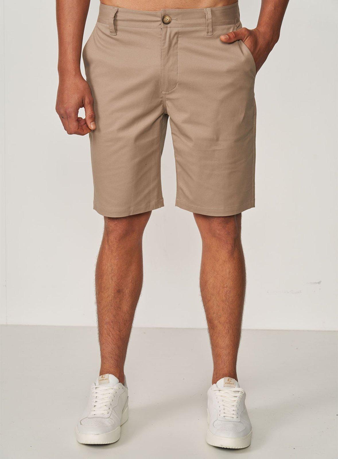 Bermuda Sarja Linha Essential Colcci Bege Sand Castle