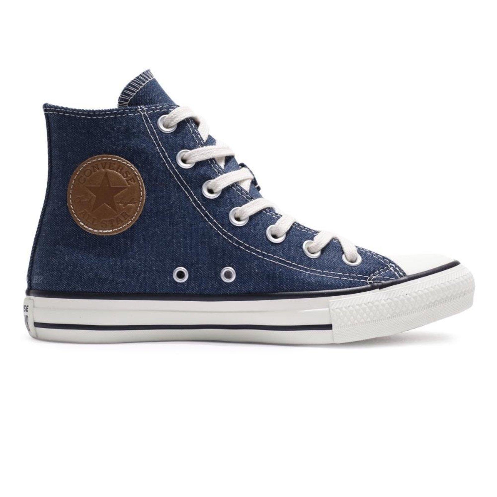 Tênis Converse All Star Chuck Taylor Denim Cano Alto Feminino Azul