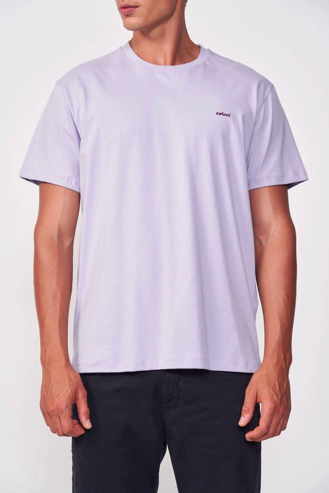 Camiseta Básica Manga Curta Colcci Lilás