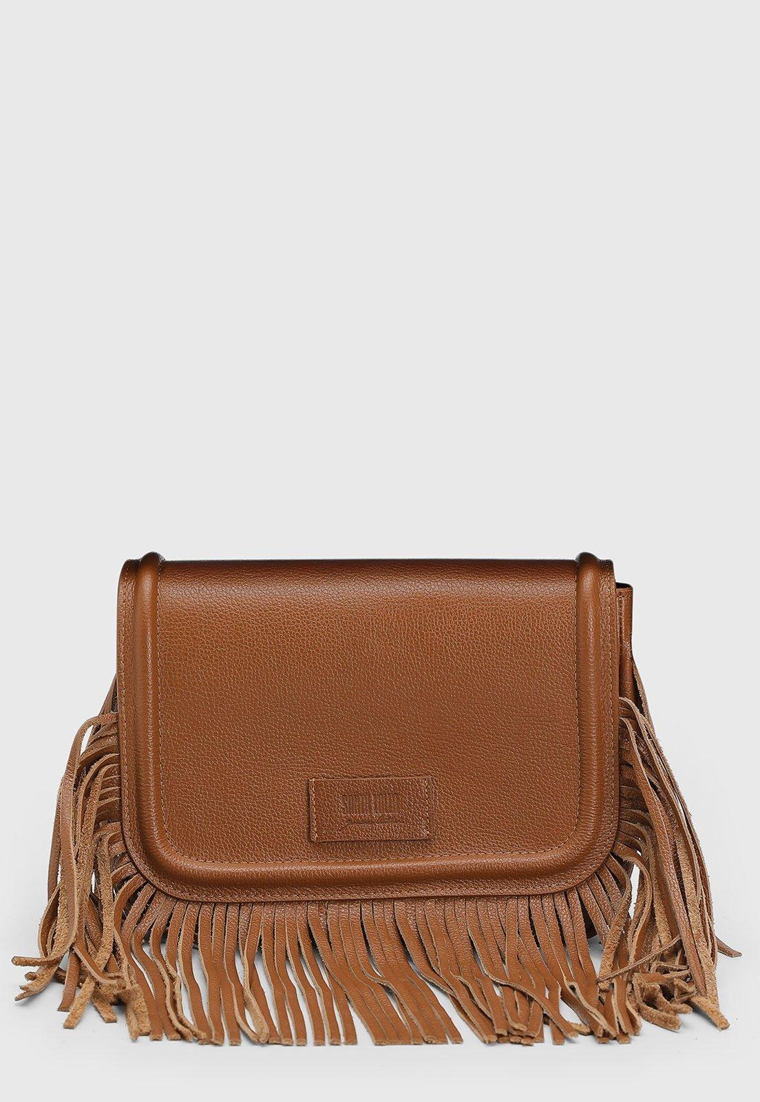 Bolsa Feminina Santa Lolla Franjas Caramelo