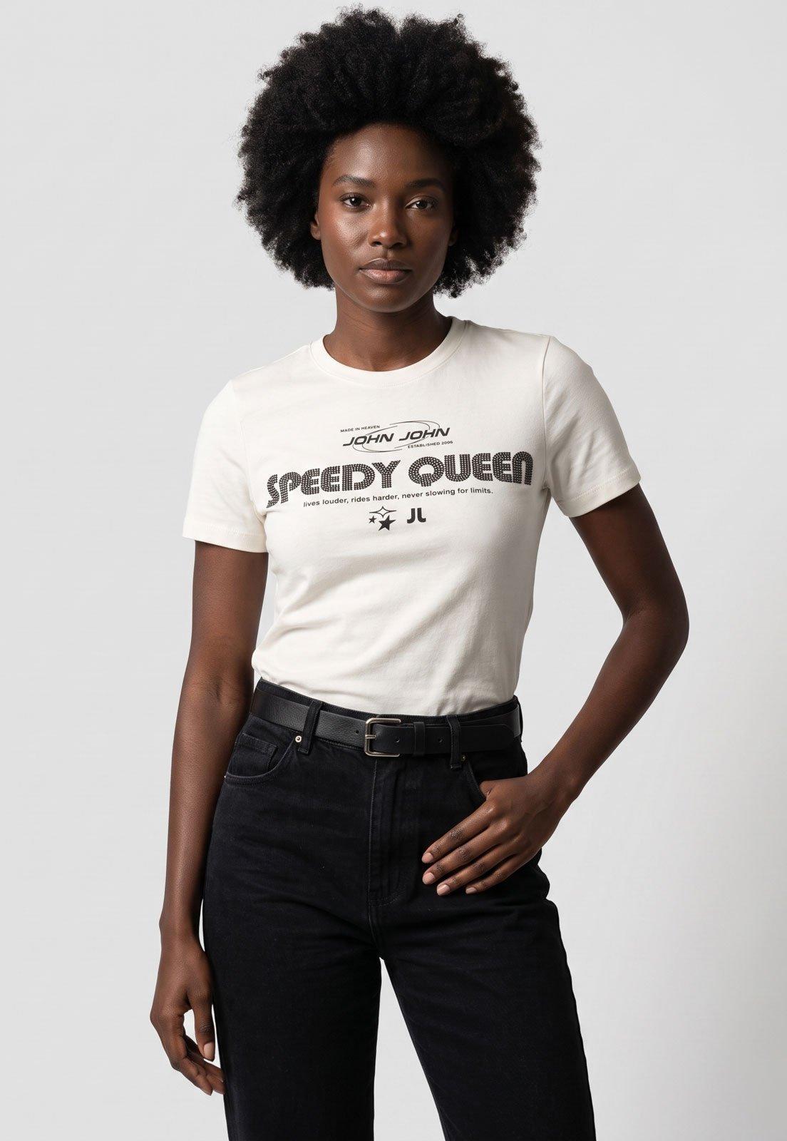 Camiseta John John Speedy Queen Branca