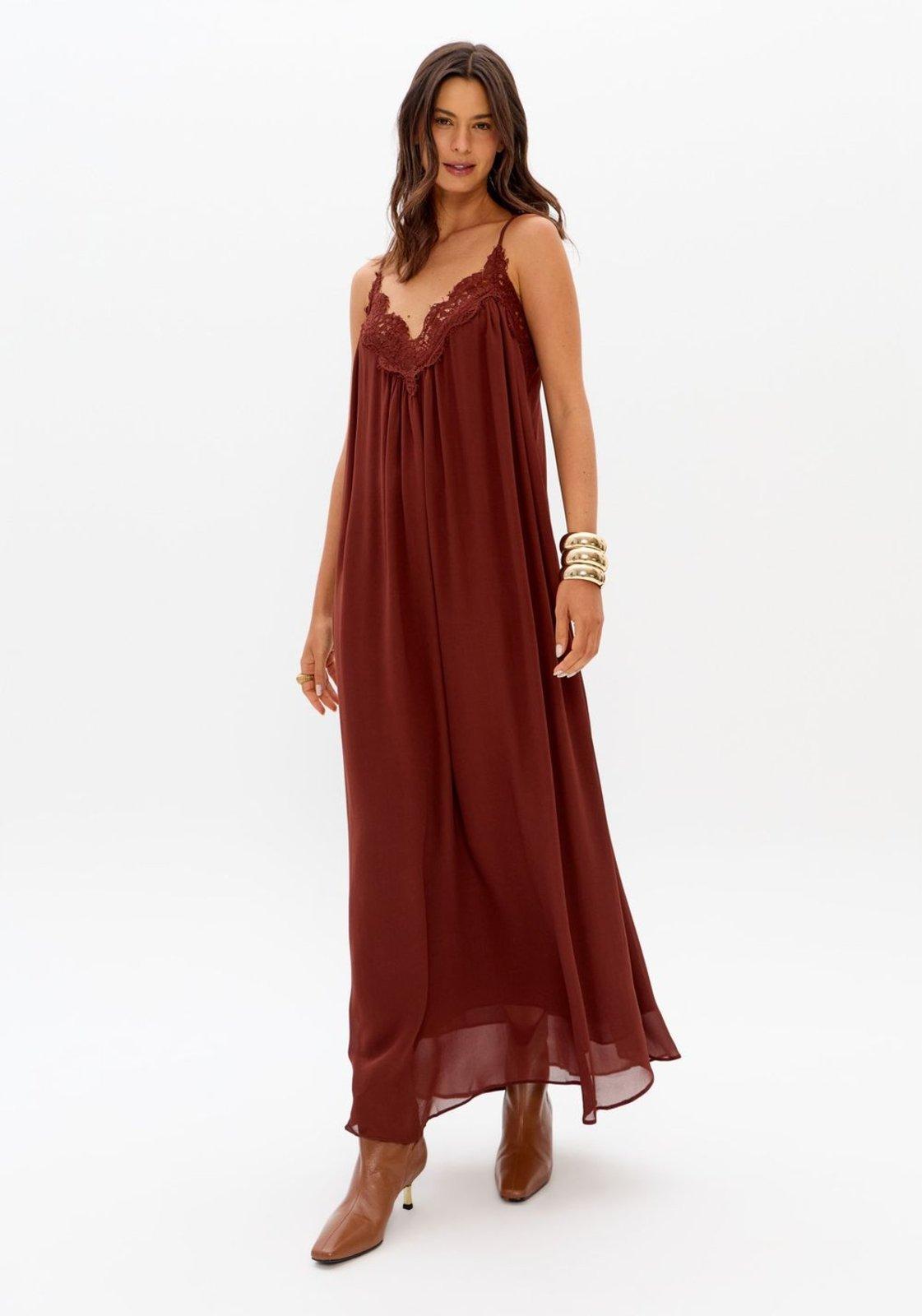 Vestido De Alças Com Renda Lança Perfume