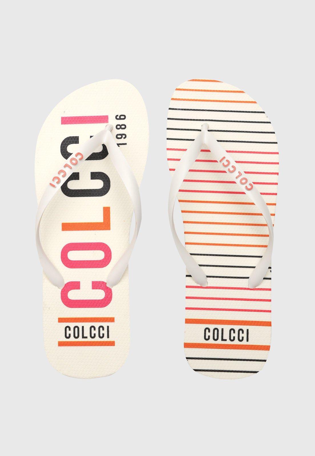 Chinelo Colcci Listras Branco