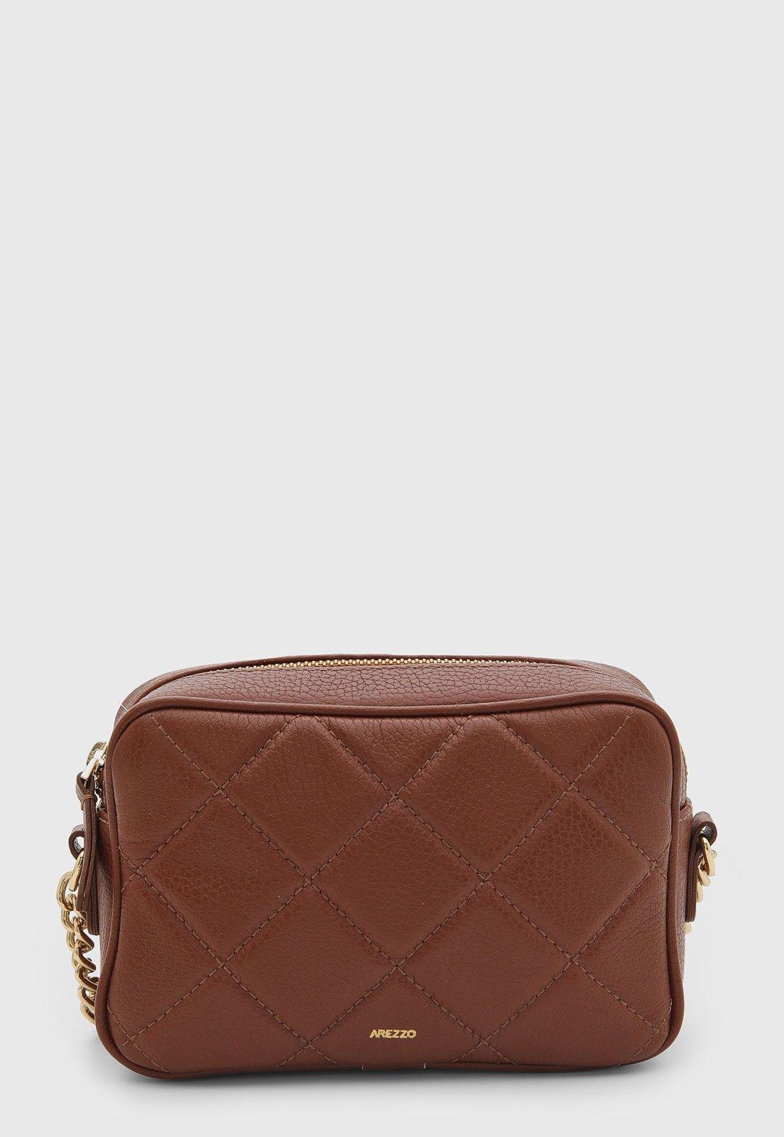 Bolsa Pequena Feminina Arezzo Matelassê Marrom