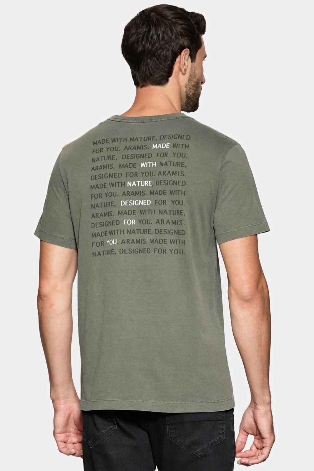 Camiseta Aramis Manga Curta Estampa Frente Lavada