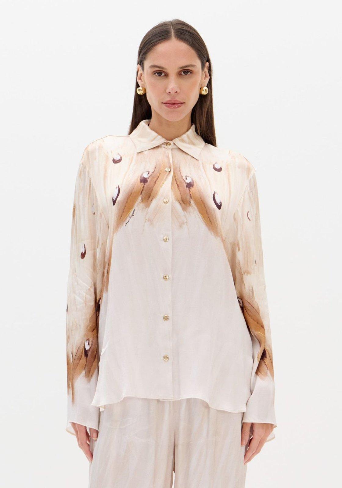 Camisa Manga Longa Acetinada Lança Perfume