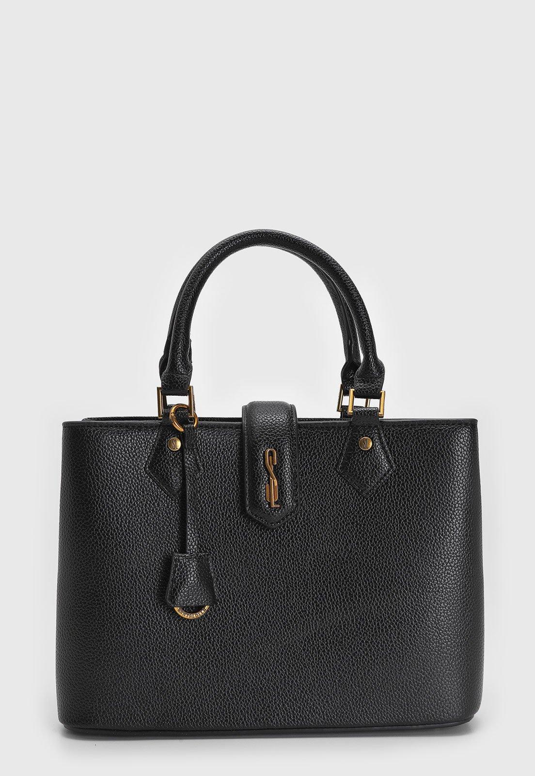 Bolsa Grande Feminina Santa Lolla Estruturada Preta