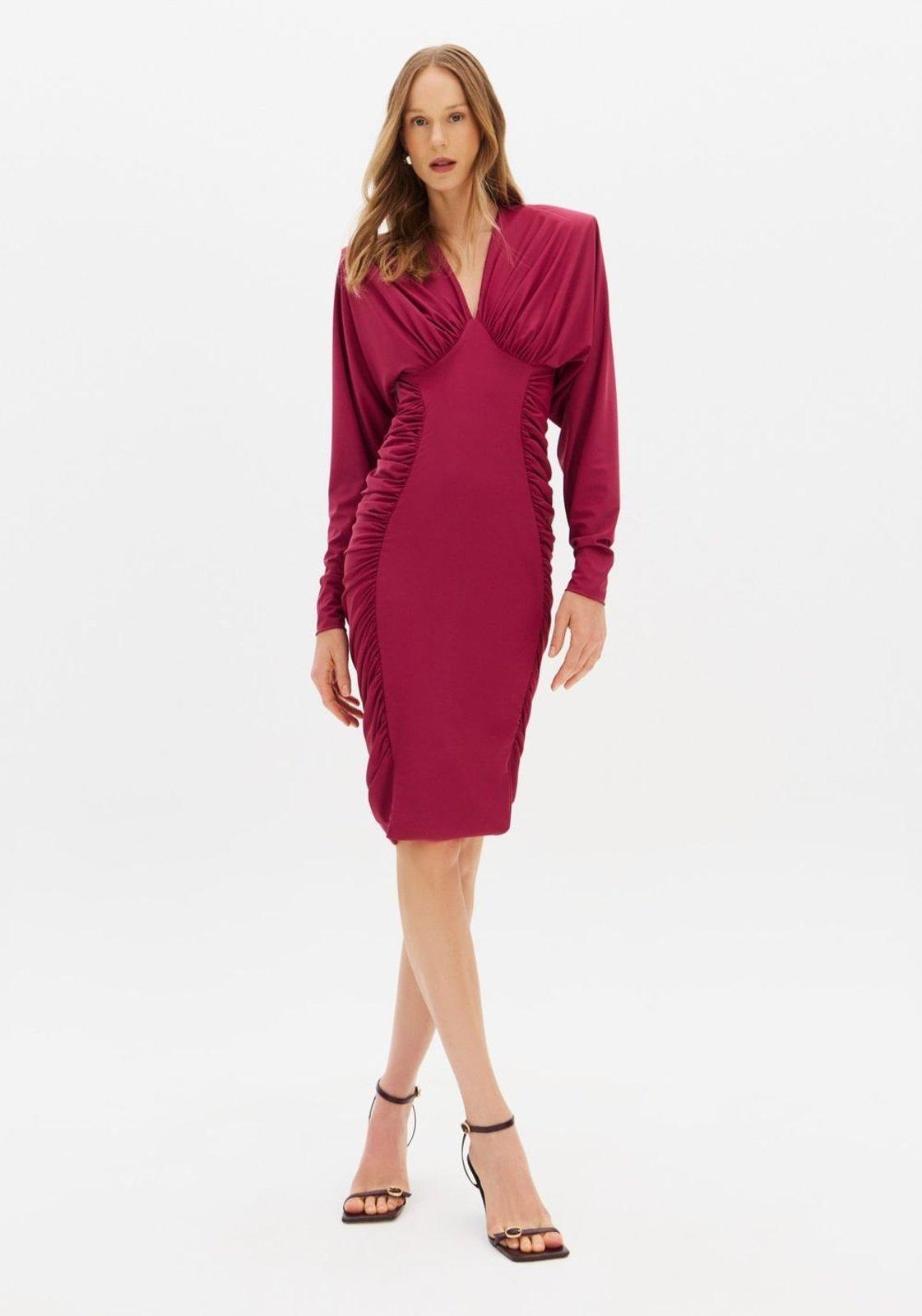 Vestido Midi Manga Longa De Malha Lança Perfume