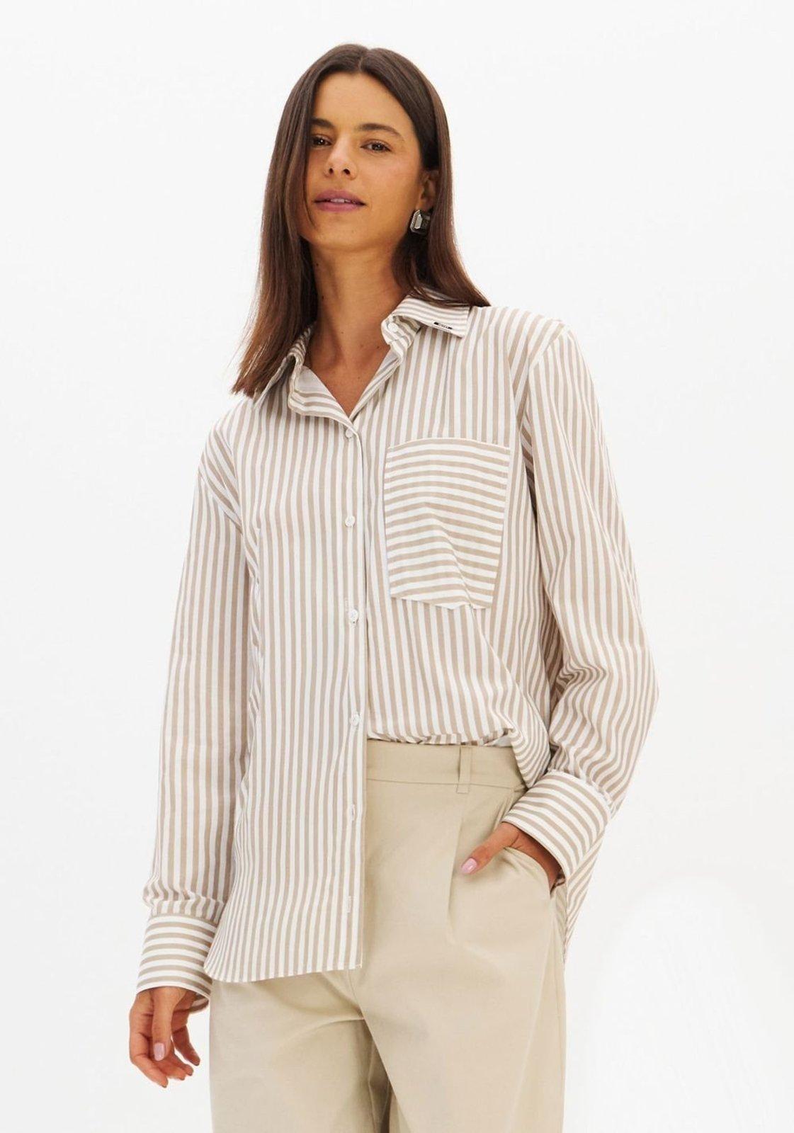 Camisa Alongada Estampada Manga Longa Lança Perfume