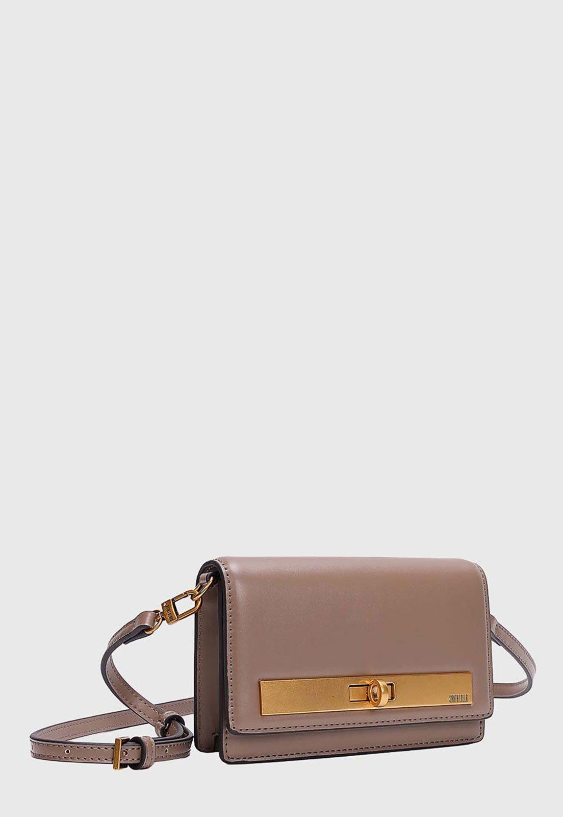 Bolsa Feminina Santa Lolla Compacta Alça Ajustável Marrom