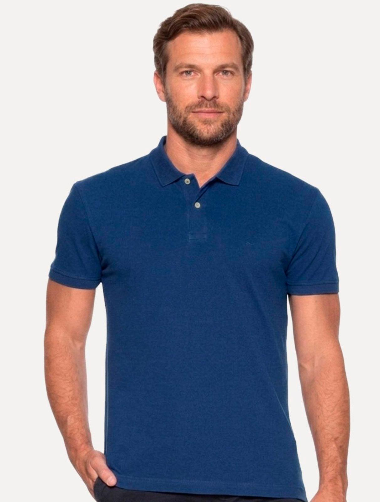Polo Aramis Masculina Piquet Basic Mono Azul Indigo