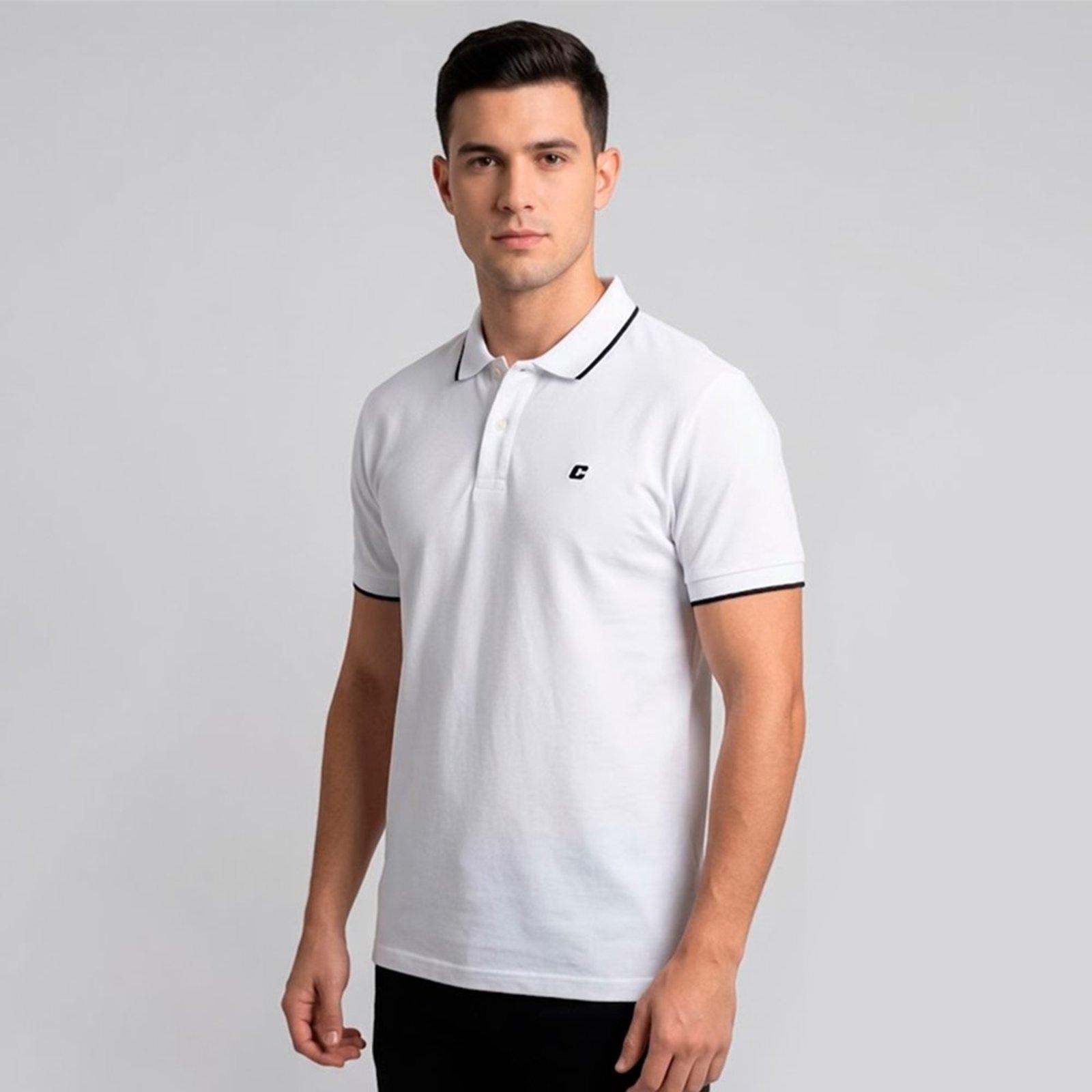 Camisa Polo Colcci Logo Line Ou26 Branco Masculino