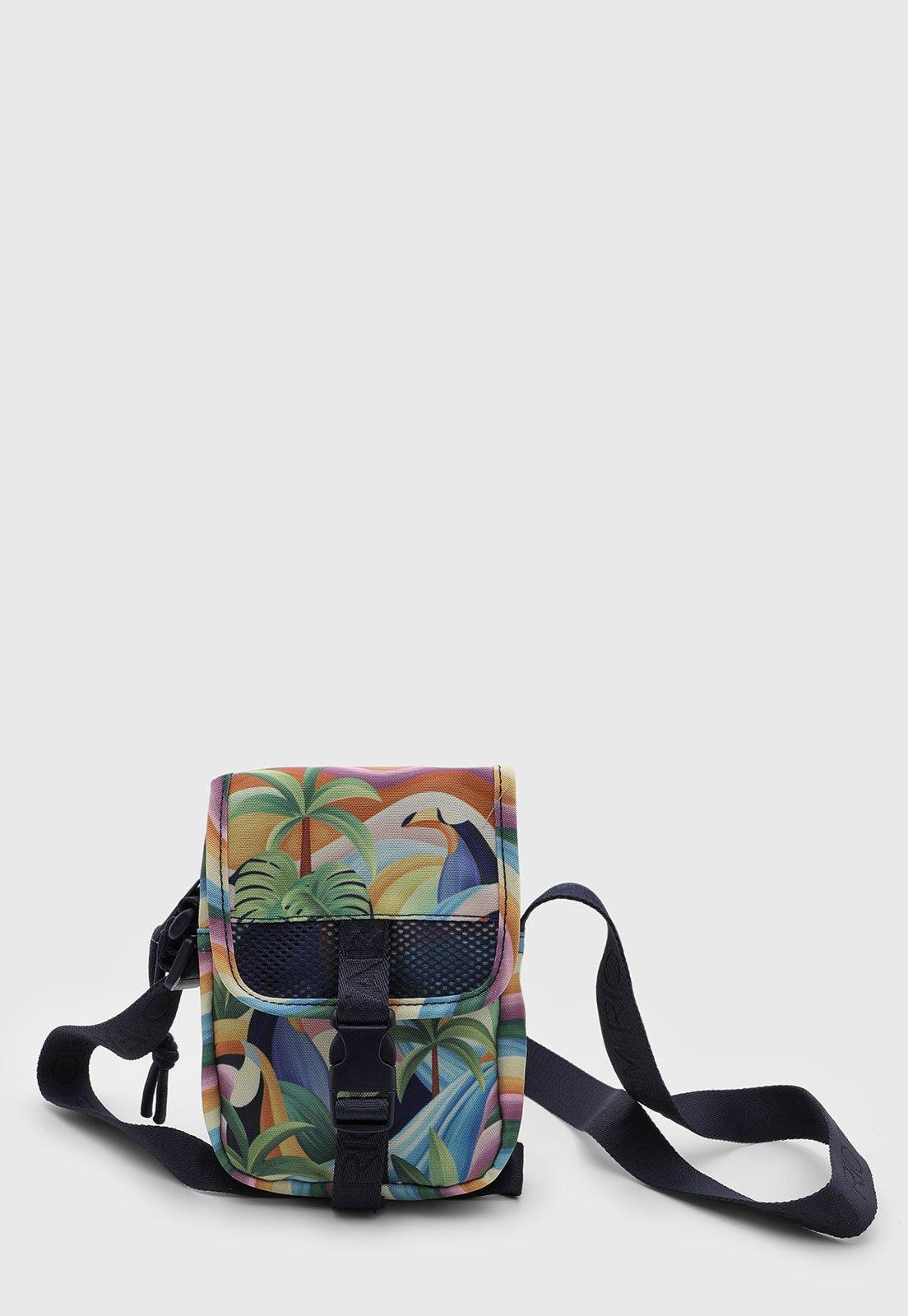 Bolsa Crossbody FARM Estampa Tropical Laranja