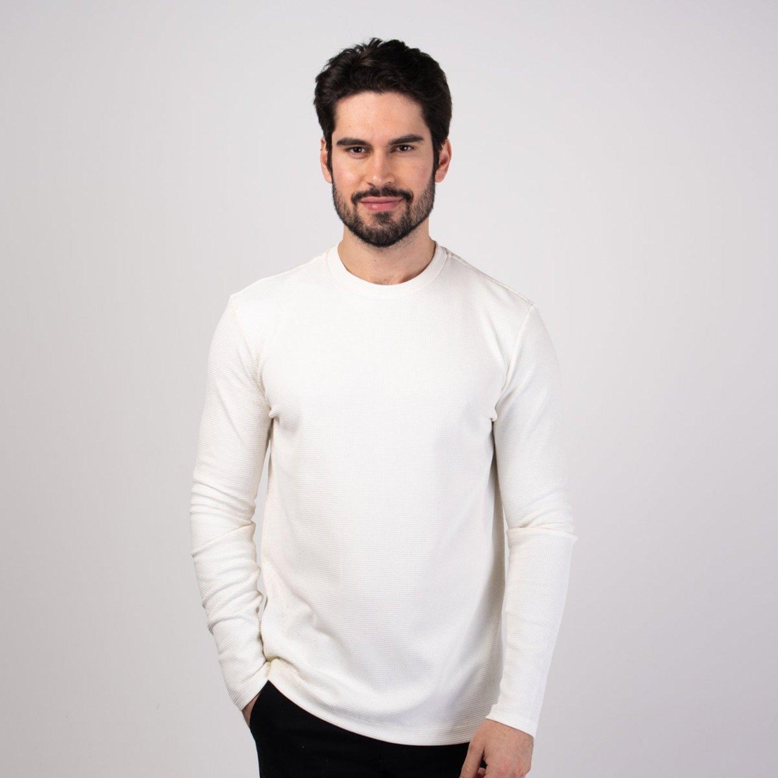 Camiseta Oficina Waffle Manga Longa Branca