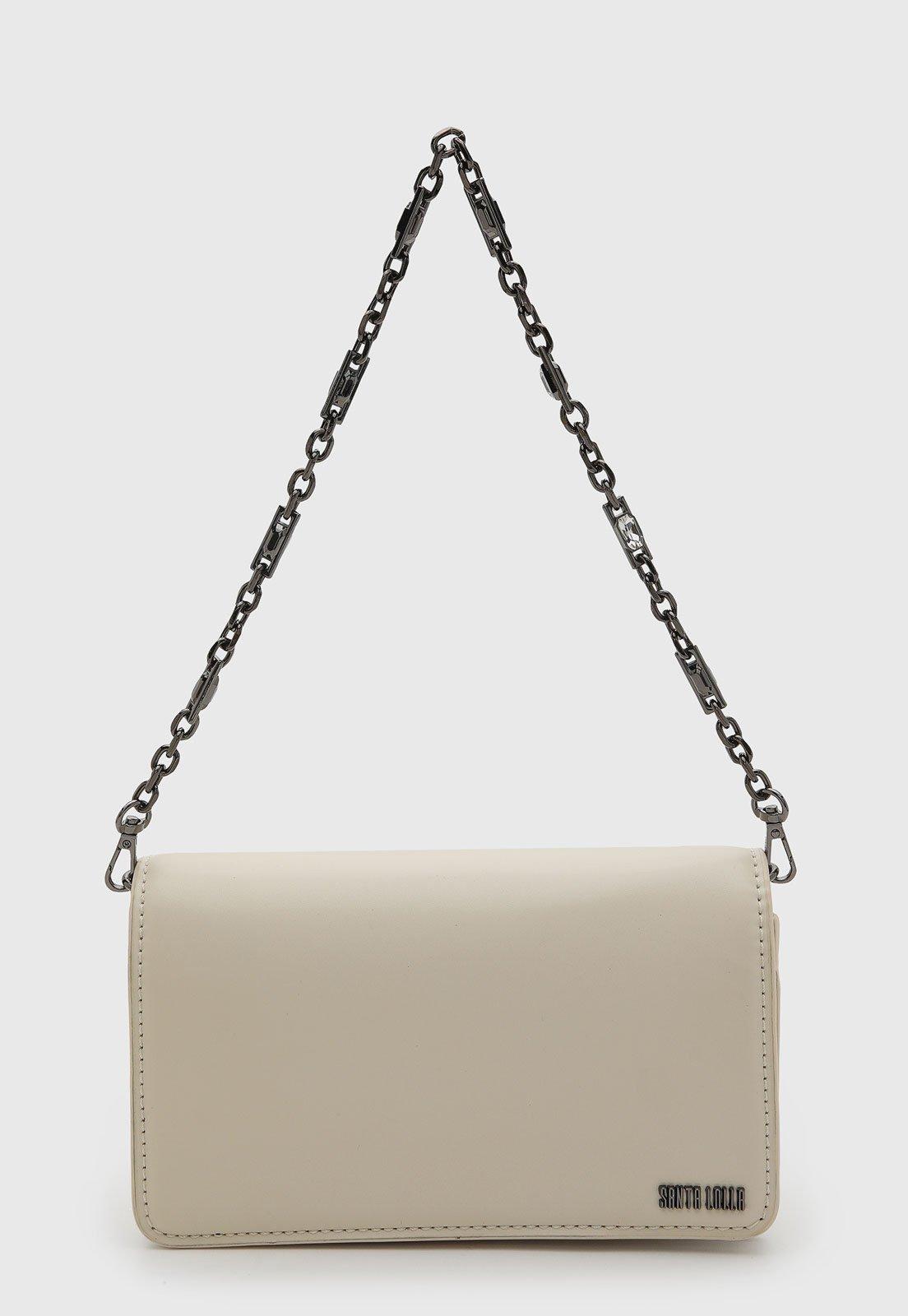 Bolsa Feminina Santa Lolla Média Corrente Off-White