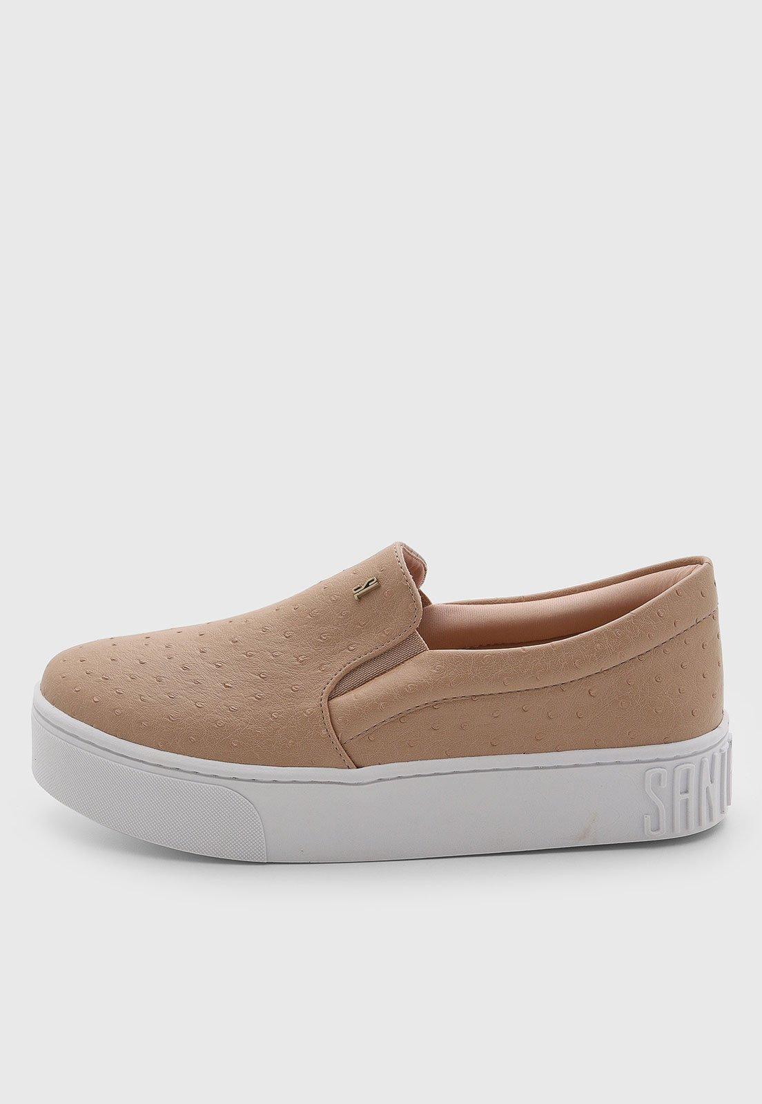 Tênis Feminino Santa Lolla Slip On Nude