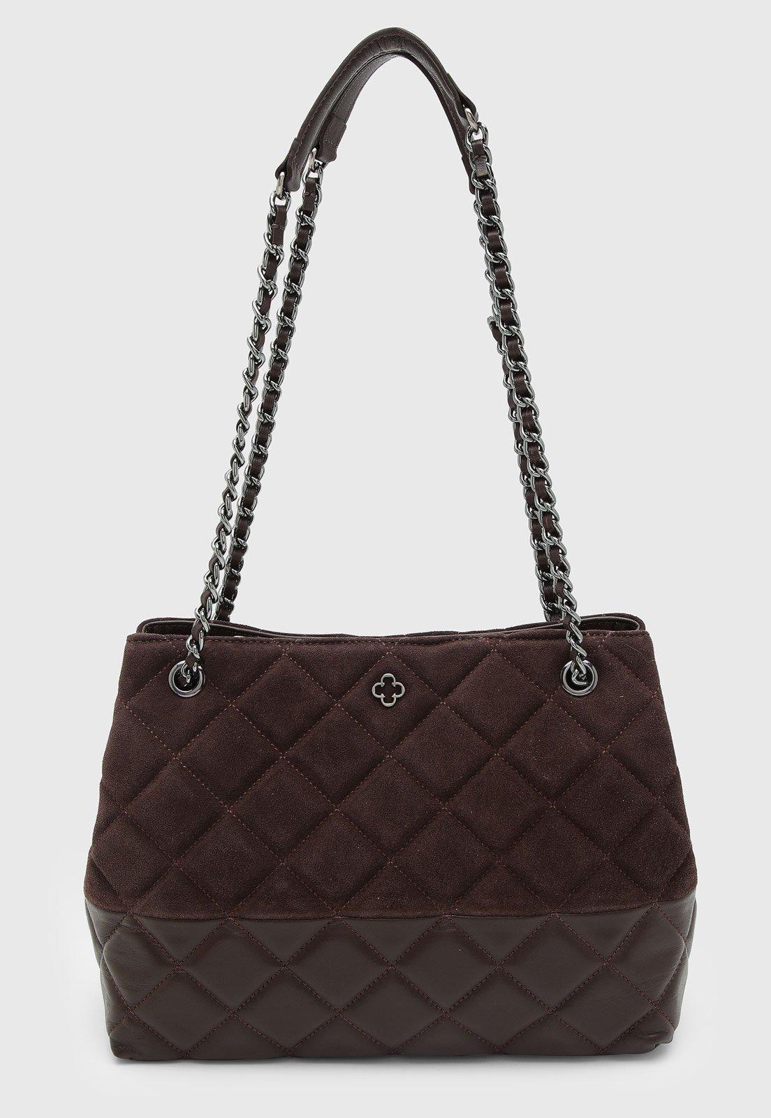 Bolsa Grande Capodarte Matelassê Marrom