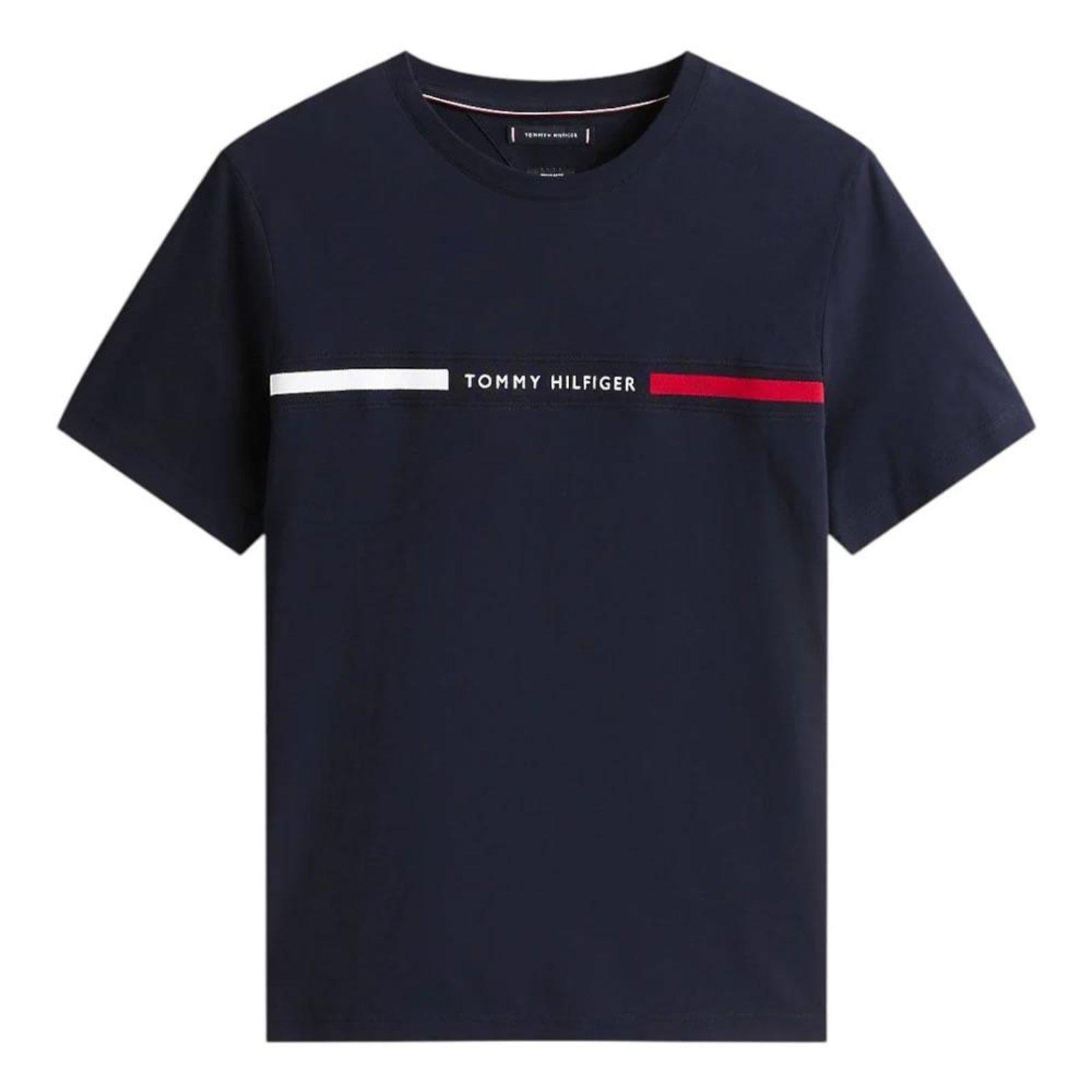 Camiseta Tommy Hilfiger Chest Insert Tee Azul Marinho
