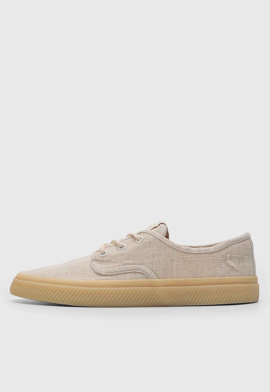 Tênis Masculino Reserva Casual Cano Baixo Bege