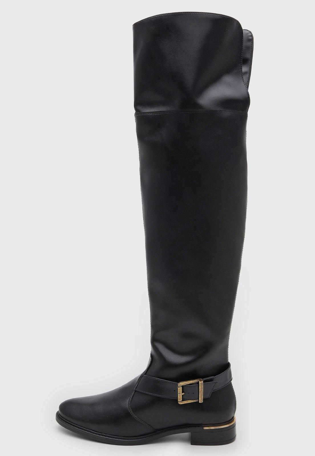 Bota Feminina Vizzano Cano Alto Preta