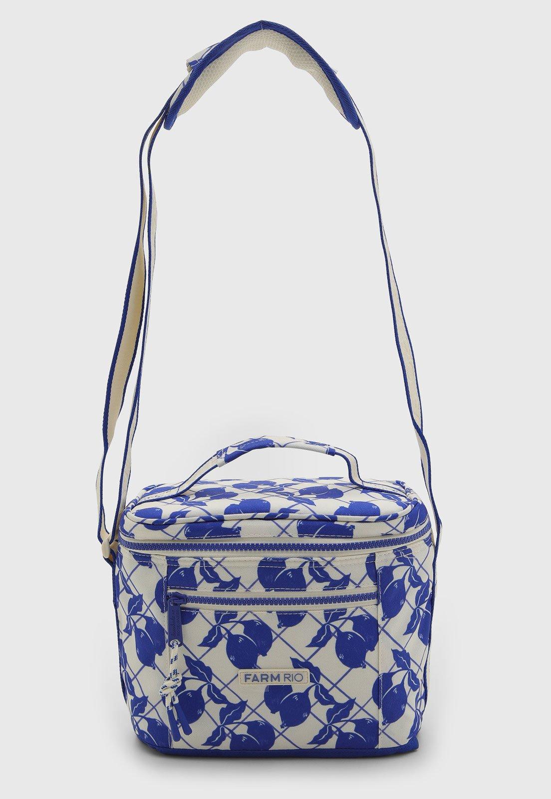 Bolsa Cooler Térmica FARM Estampa Floral Azul