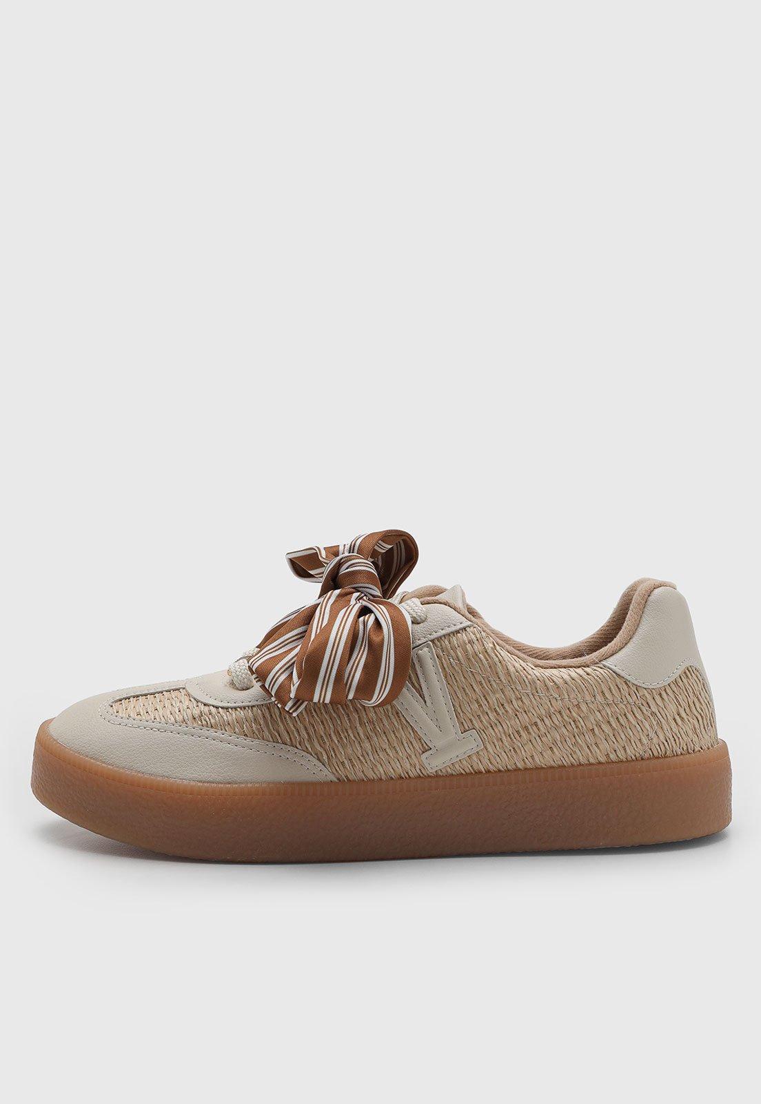 Tênis Feminino Vizzano Cadarço Bege