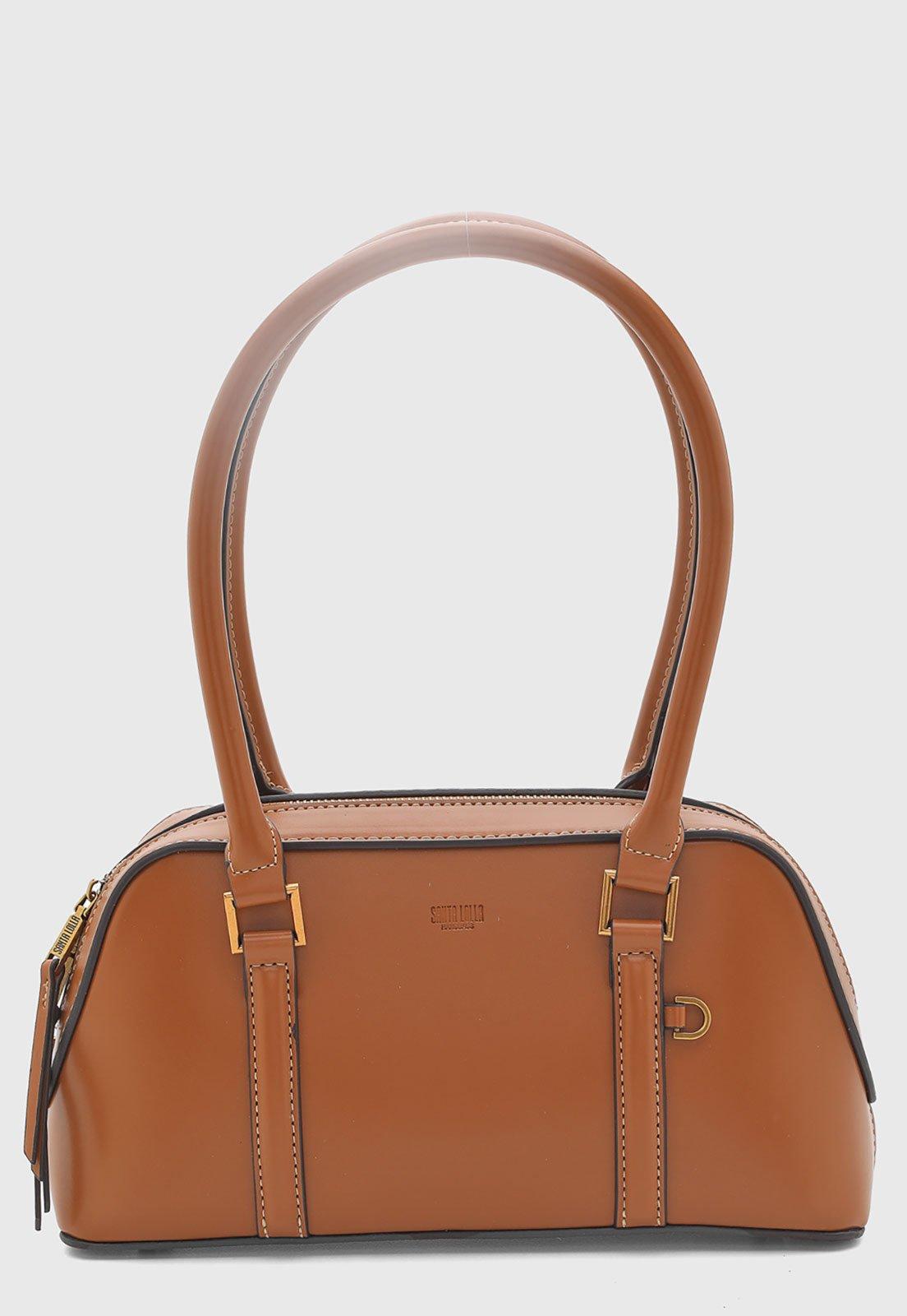 Bolsa Feminina Santa Lolla Média Estruturada Caramelo