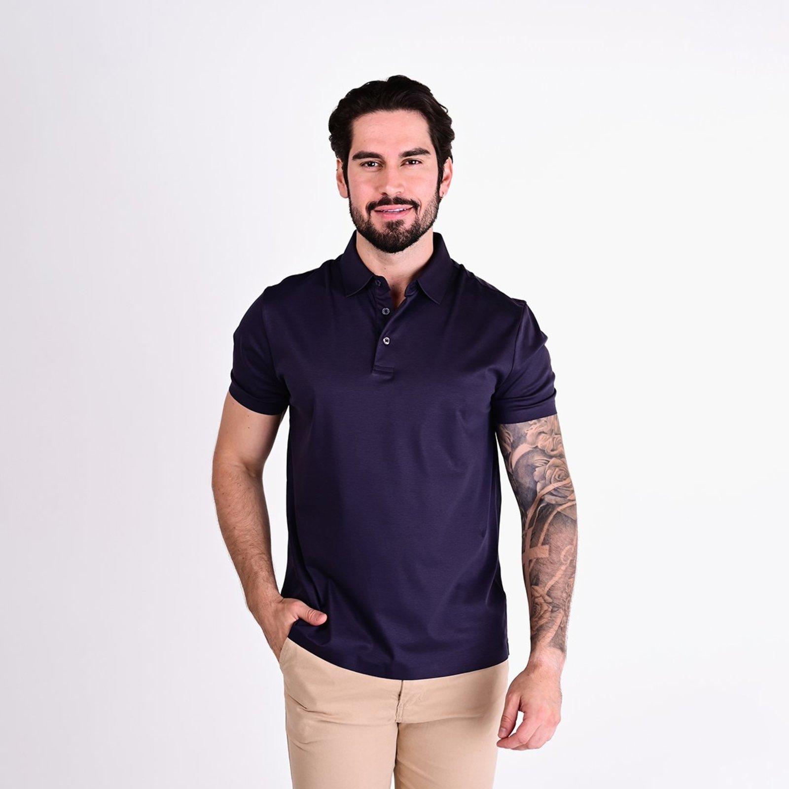 Camisa Polo Pima Oficina Reserva Azul Petróleo