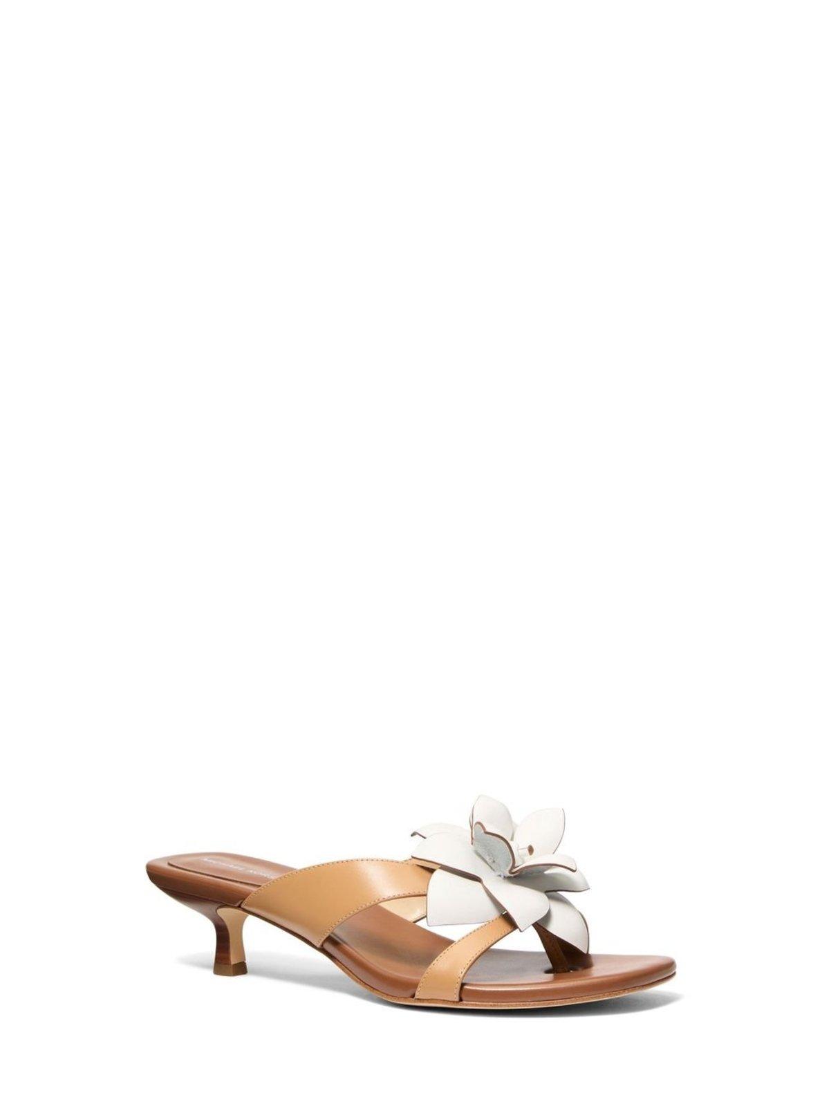 Sandália Jacie Floral Em Couro 40S6JCMS1L198