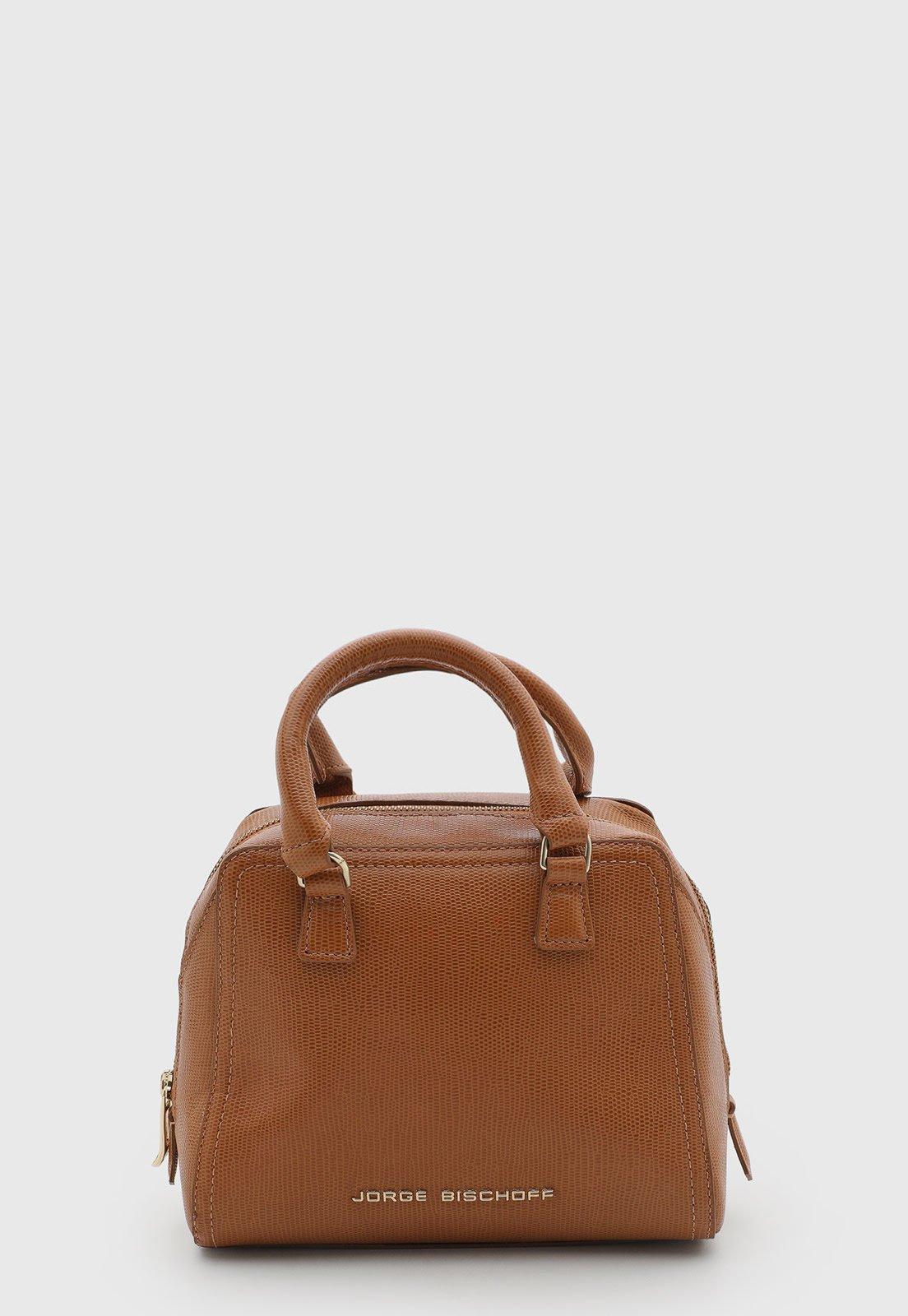 Bolsa Feminina Jorge Bischoff Couro Médio Caramelo