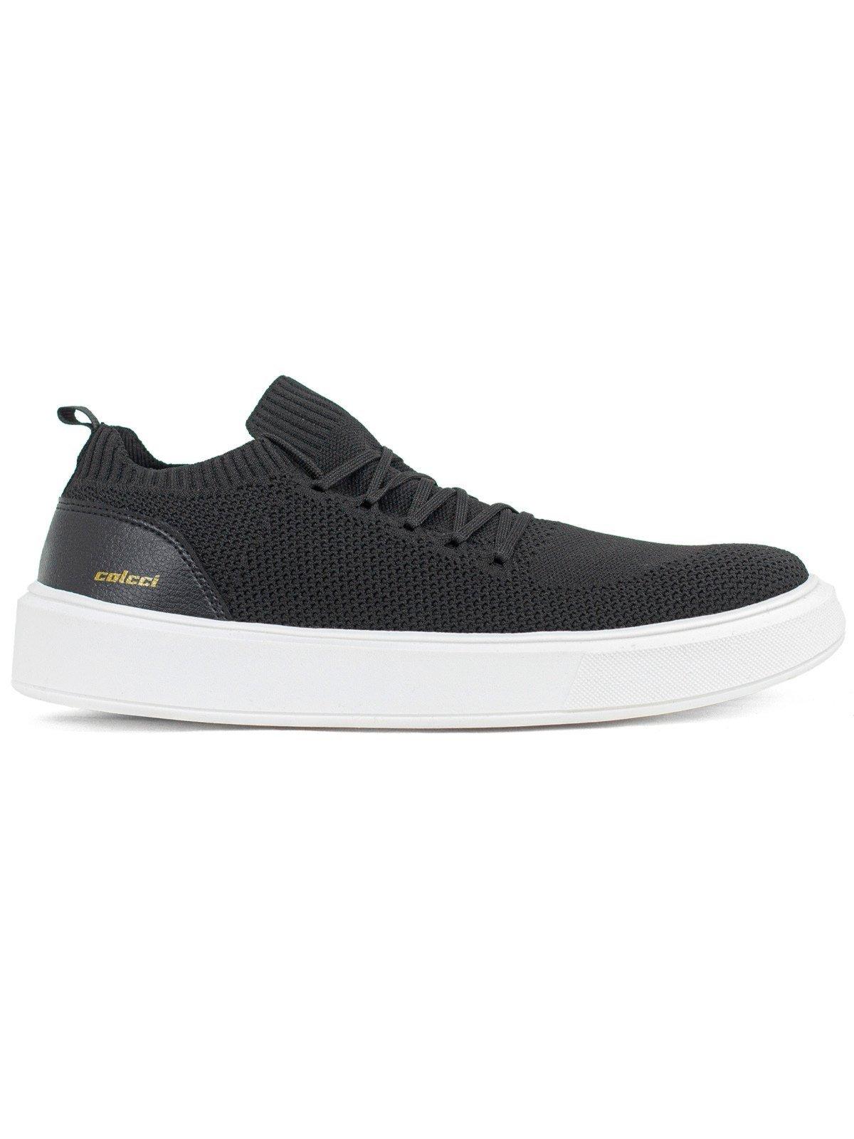 Tênis Masculino Colcci Casual Bilbao Knit Cadarço Elástico Confortável Preto