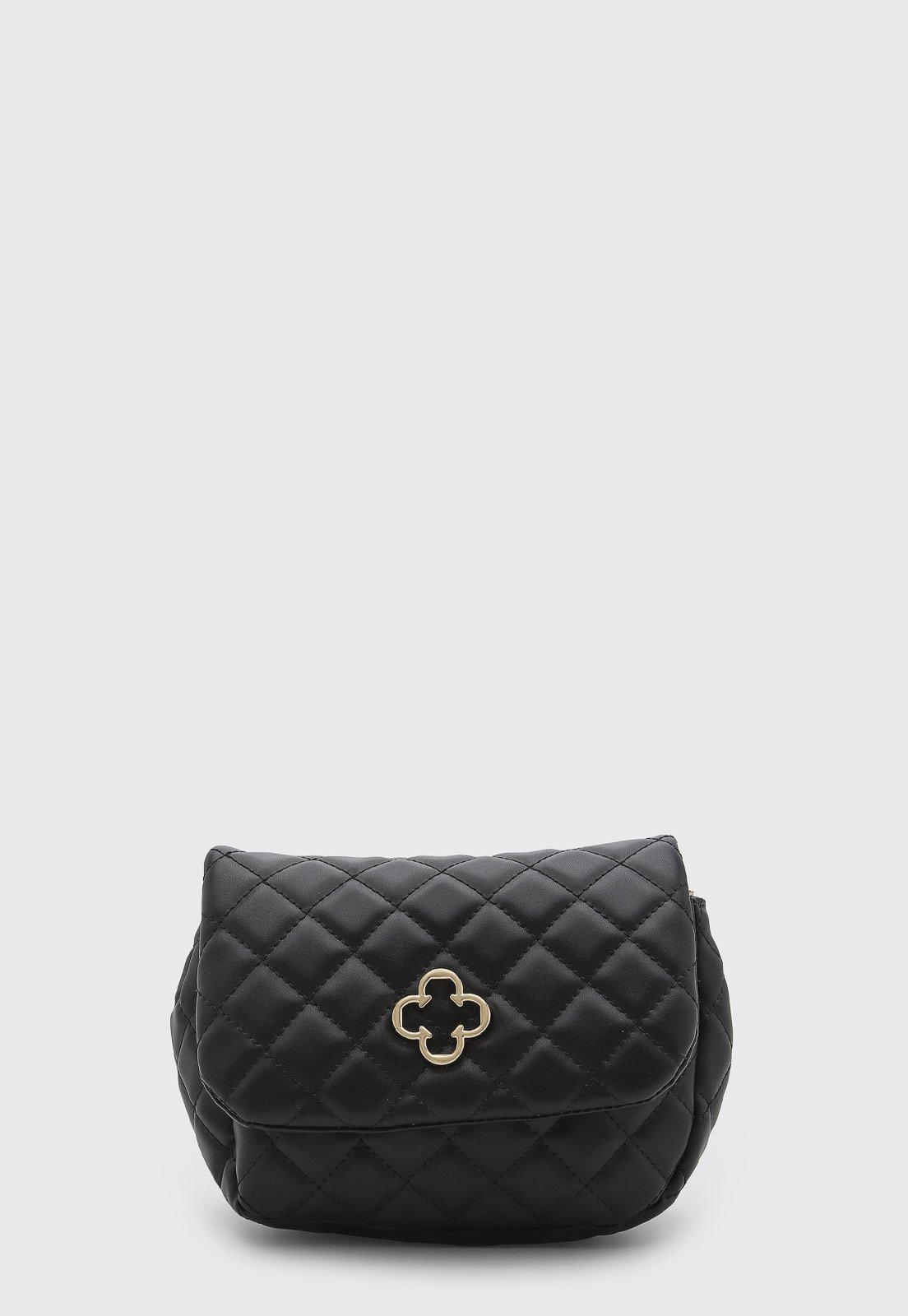 Bolsa Feminina Capodarte Estruturada Matelassê Preta