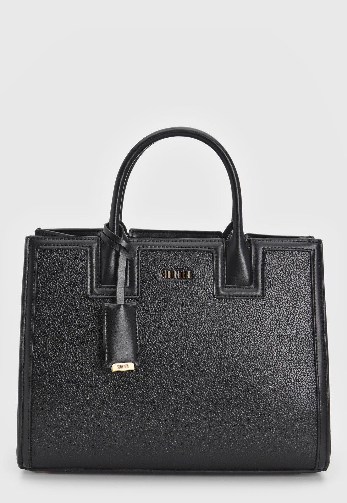 Bolsa Tiracolo Santa Lolla Alça Dupla Preta
