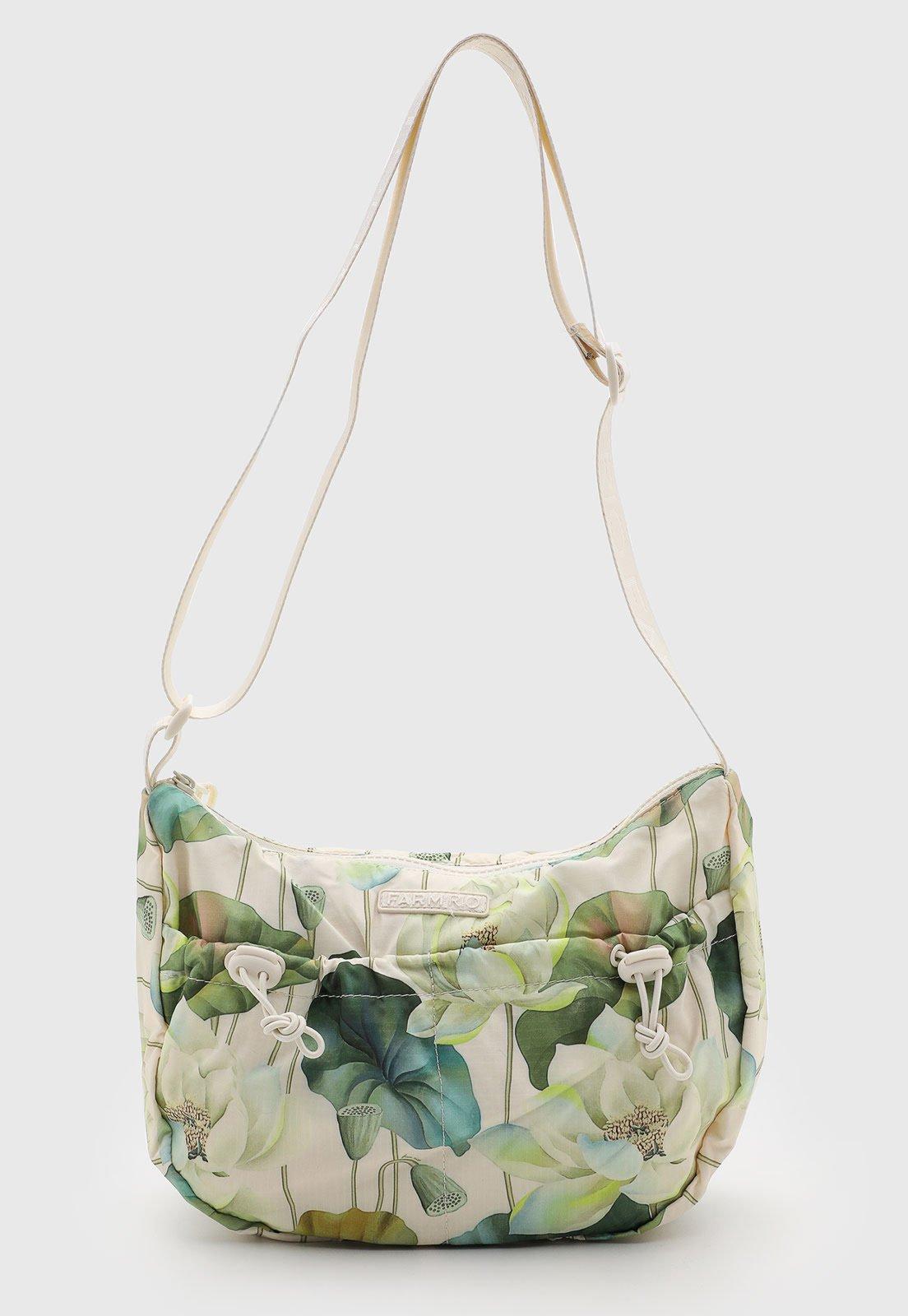 Bolsa FARM Estampa Flor de Lótus Off-White