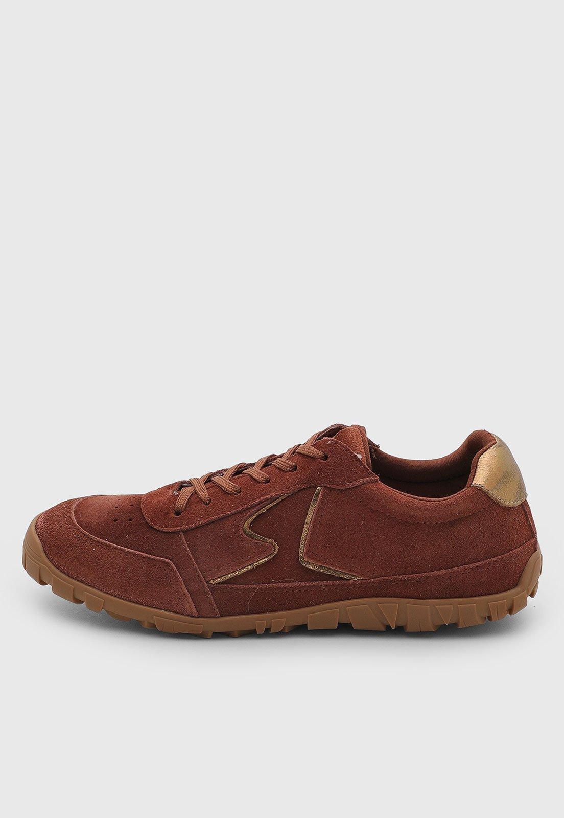Tênis Feminino Santa Lolla Couro Caramelo