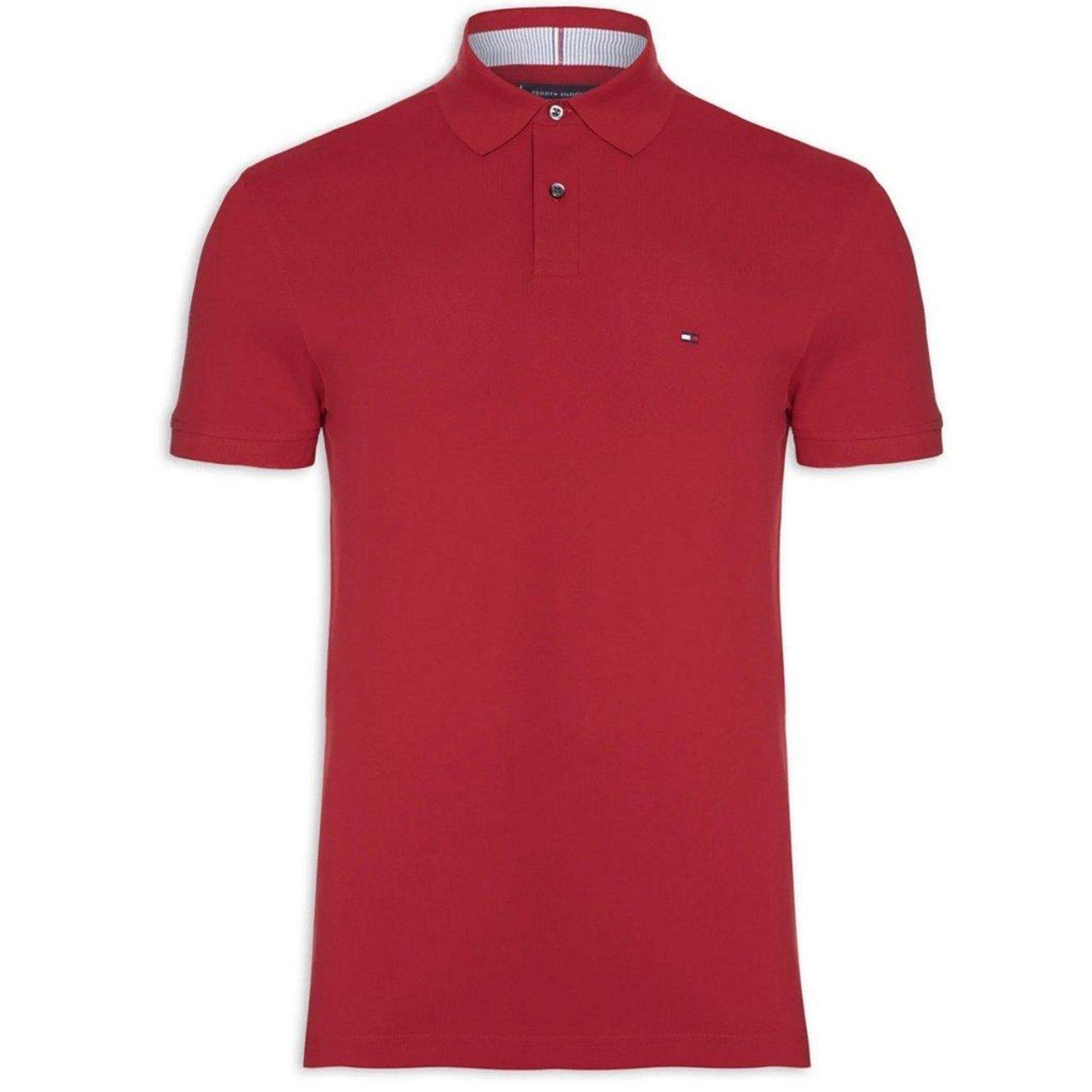 Camiseta Gola Polo Tommy Hilfiger 1985 Vermelho Regular