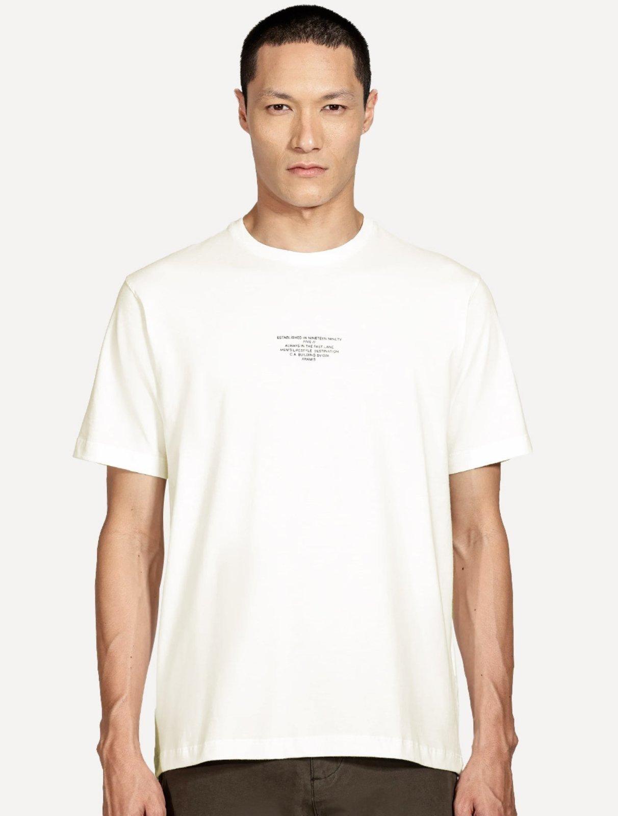 Camiseta Aramis Masculina Regular Minimal Established Off White
