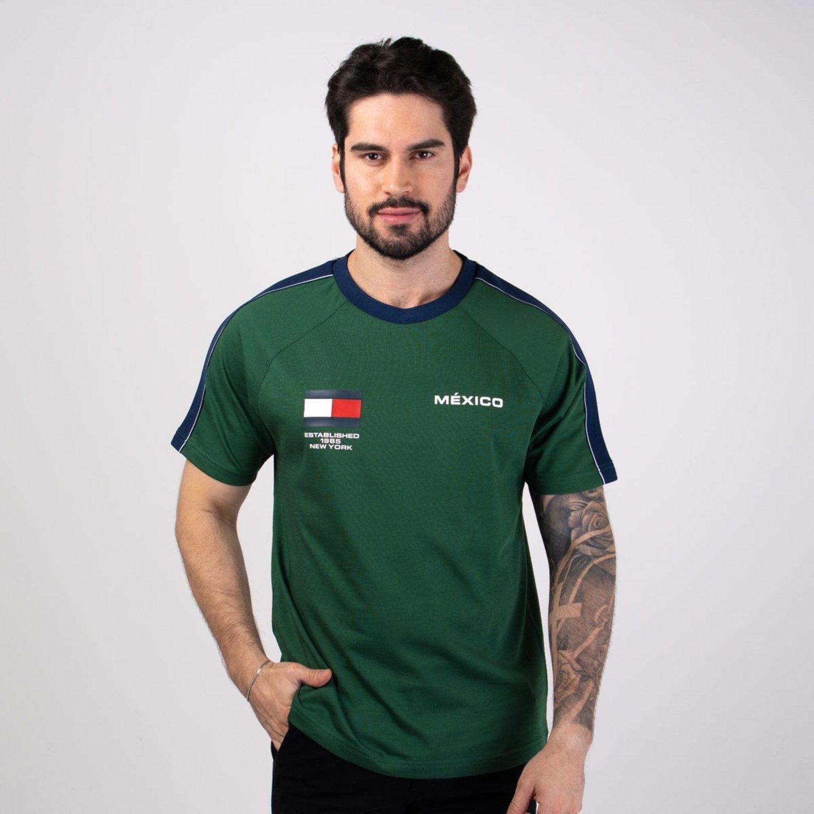 Camiseta Tommy Hilfiger México Verde Militar