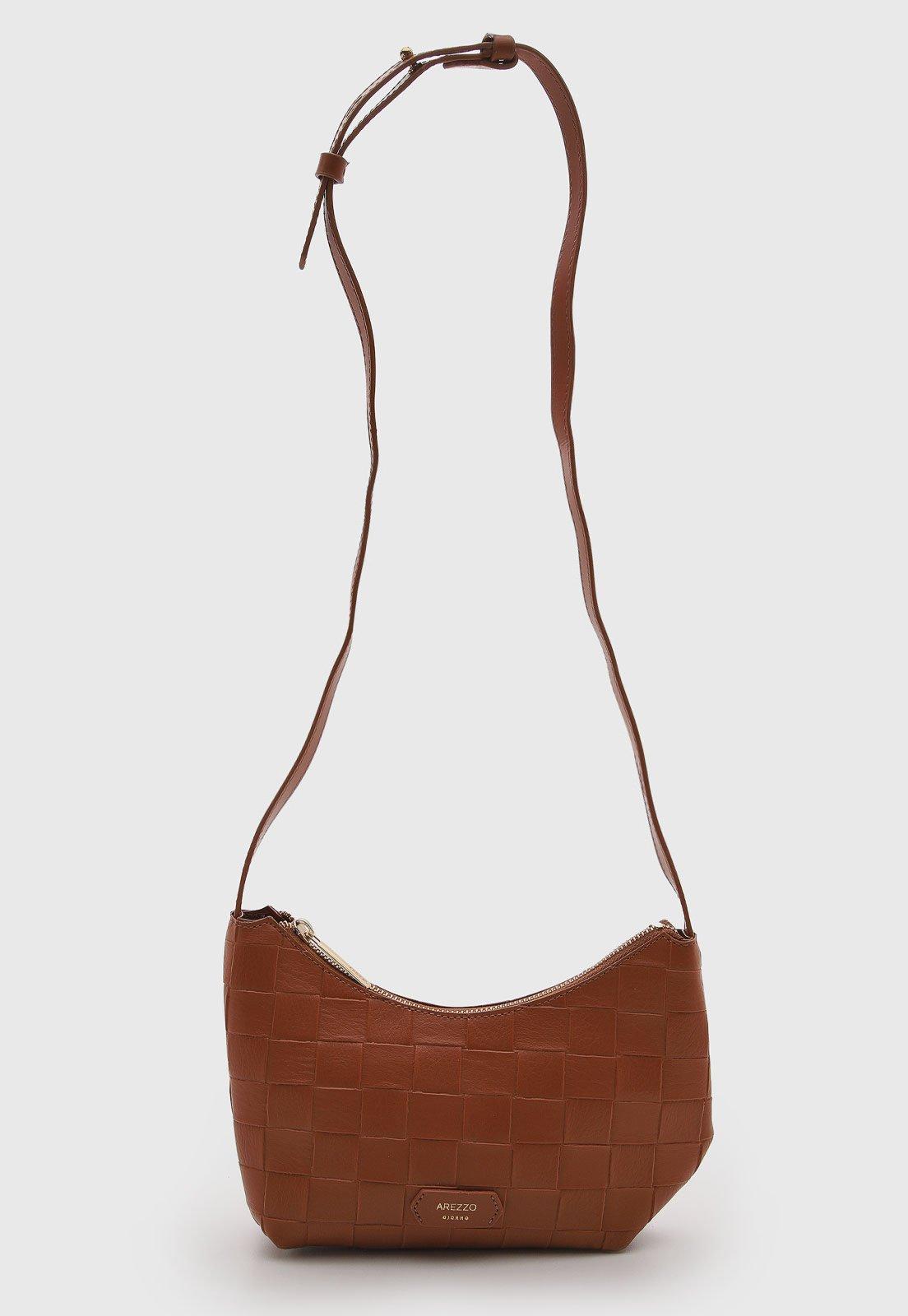 Bolsa Feminina Arezzo Textura Trançada Marrom