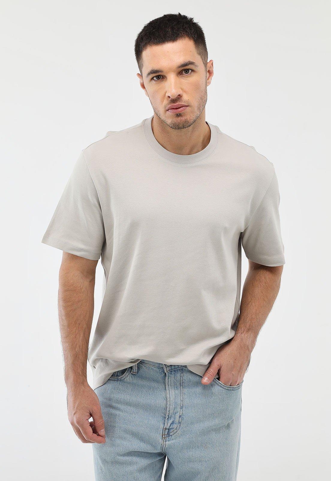 Camiseta Mango Reta Kimi Cinza