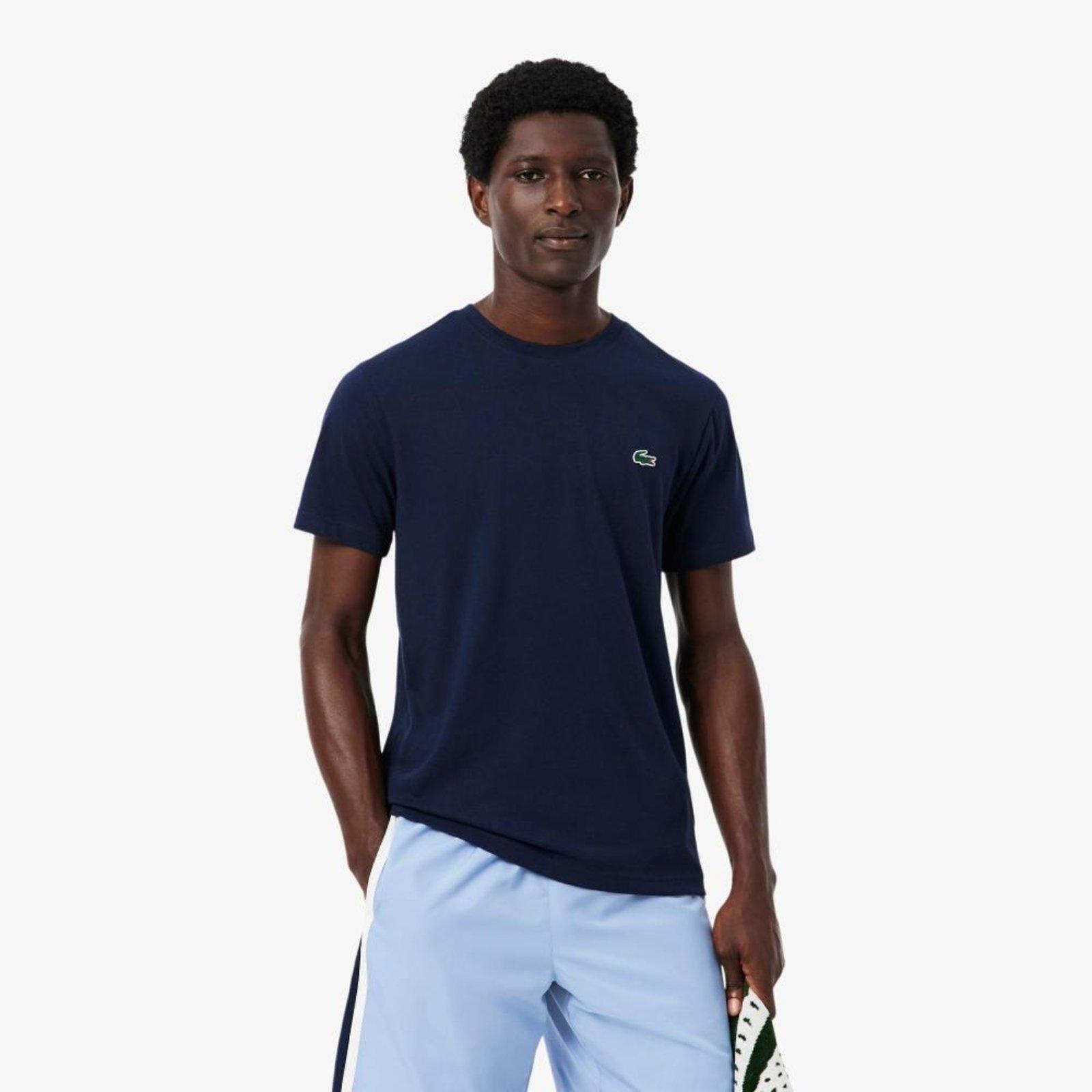 Camiseta Esportiva Ultra Dry com Estampa de Crocodilo Azul Marinho