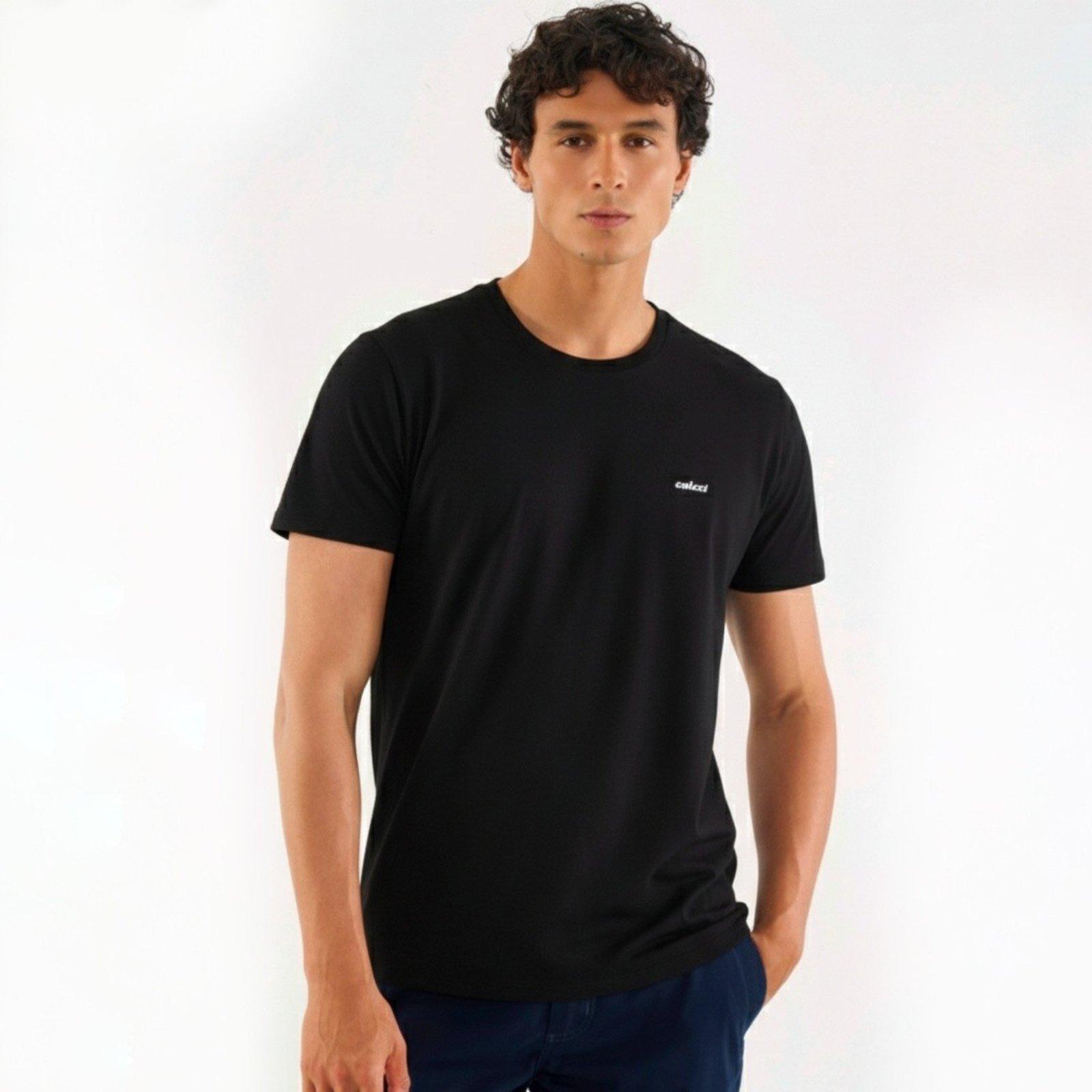 Camiseta Colcci Básica Logo Preto